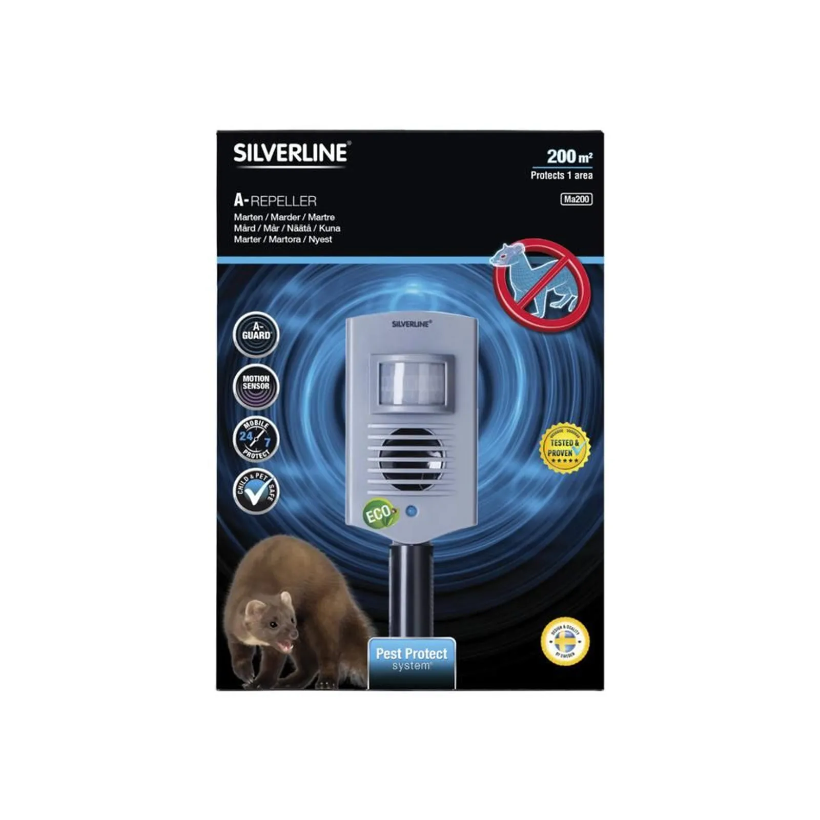 Avskräckare Silverline MA200 Mård — närbild
