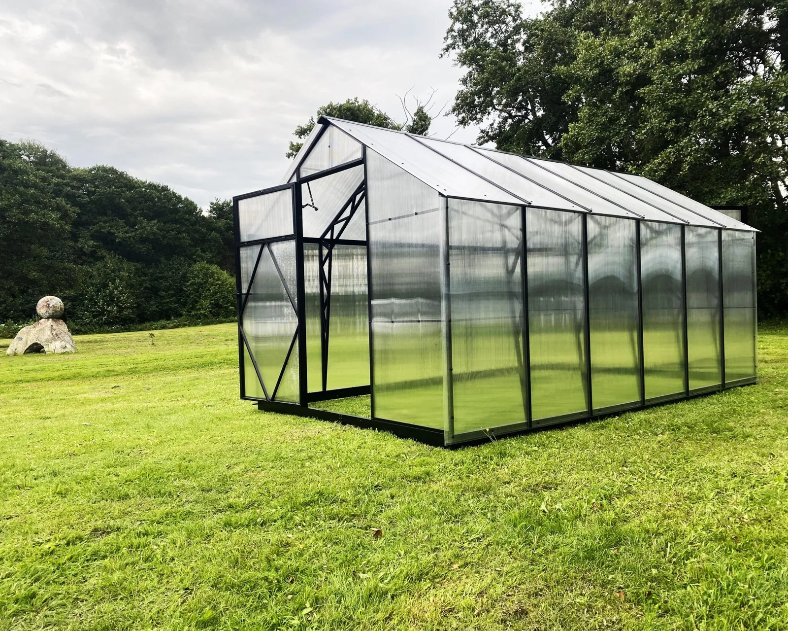 EcoSlider Lux 2,5 10,25 m² rakt framifrån med båda gaveldörrarna