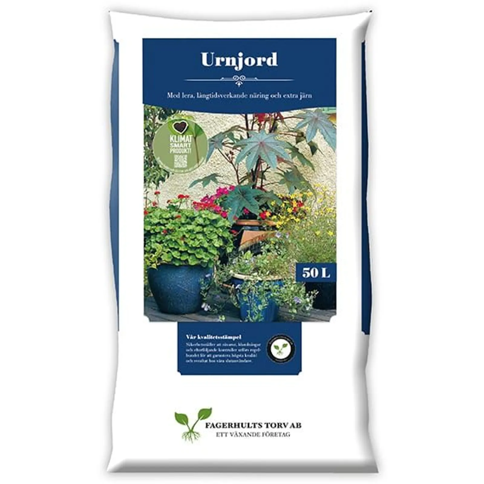 Urnjord Fagerhults Blå, Pall 50l (45st)
