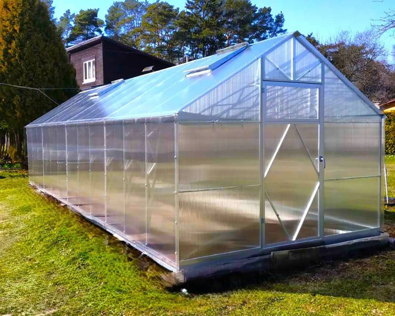 Växthus EcoSlider House 3,0 - 18,72 m² - galvaniserat stål - miniatyr 6