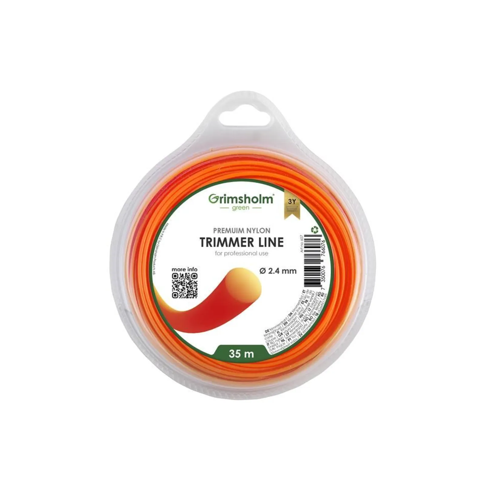 Trimmertråd 2,4mm / rund / 35m