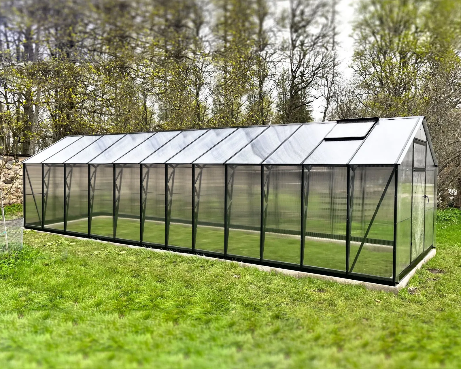 Växthus EcoSlider Lux 2,0 - 16,6 m² - svart stål - miniatyr 7