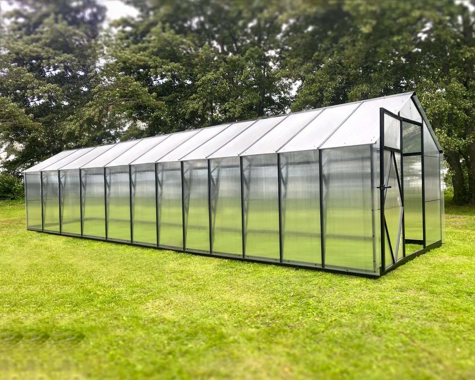 Växthus EcoSlider Lux 2,0 - 16,6 m² - svart stål - miniatyr 8