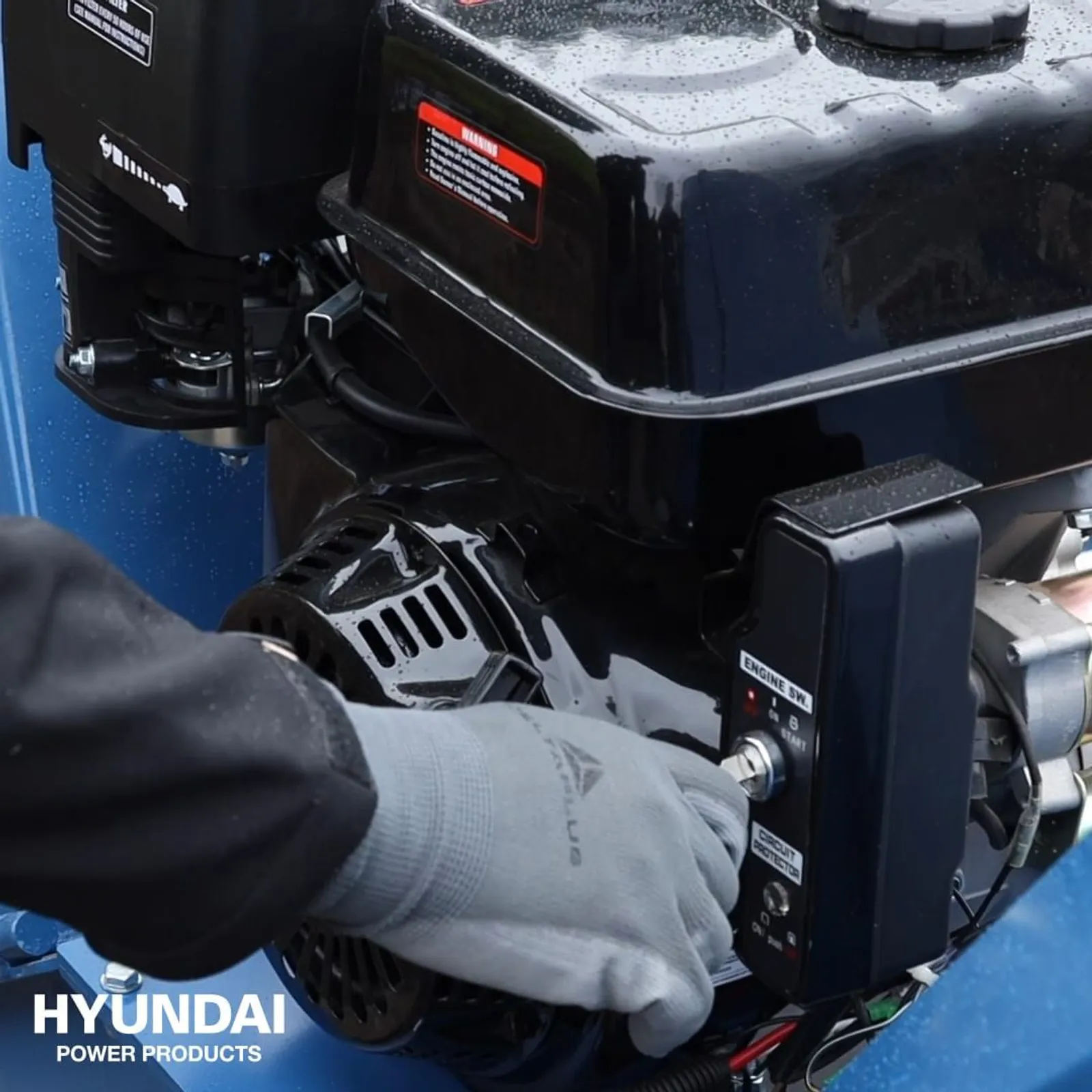 Flismaskin Hyundai 15 hk 420cc 9,1 kW — detalj 3