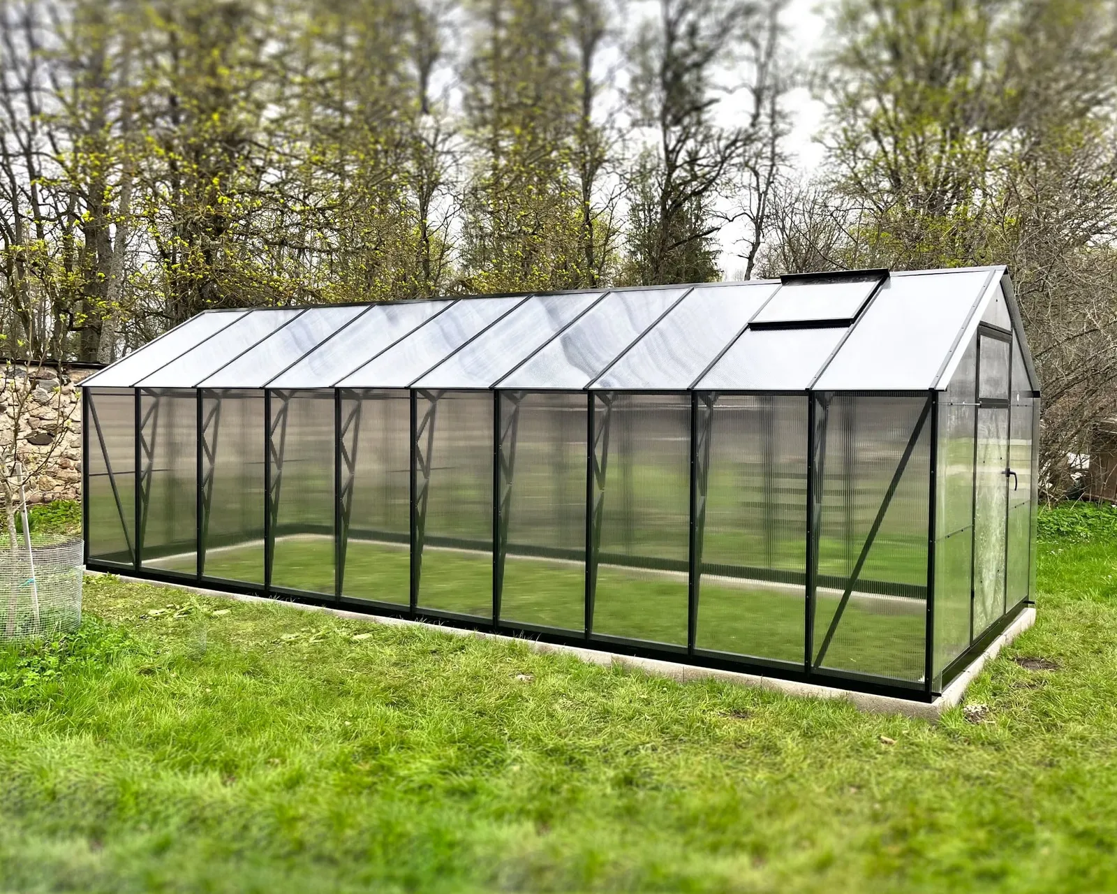 Växthus EcoSlider Lux 2,0 - 13,8 m² - svart stål - miniatyr 7