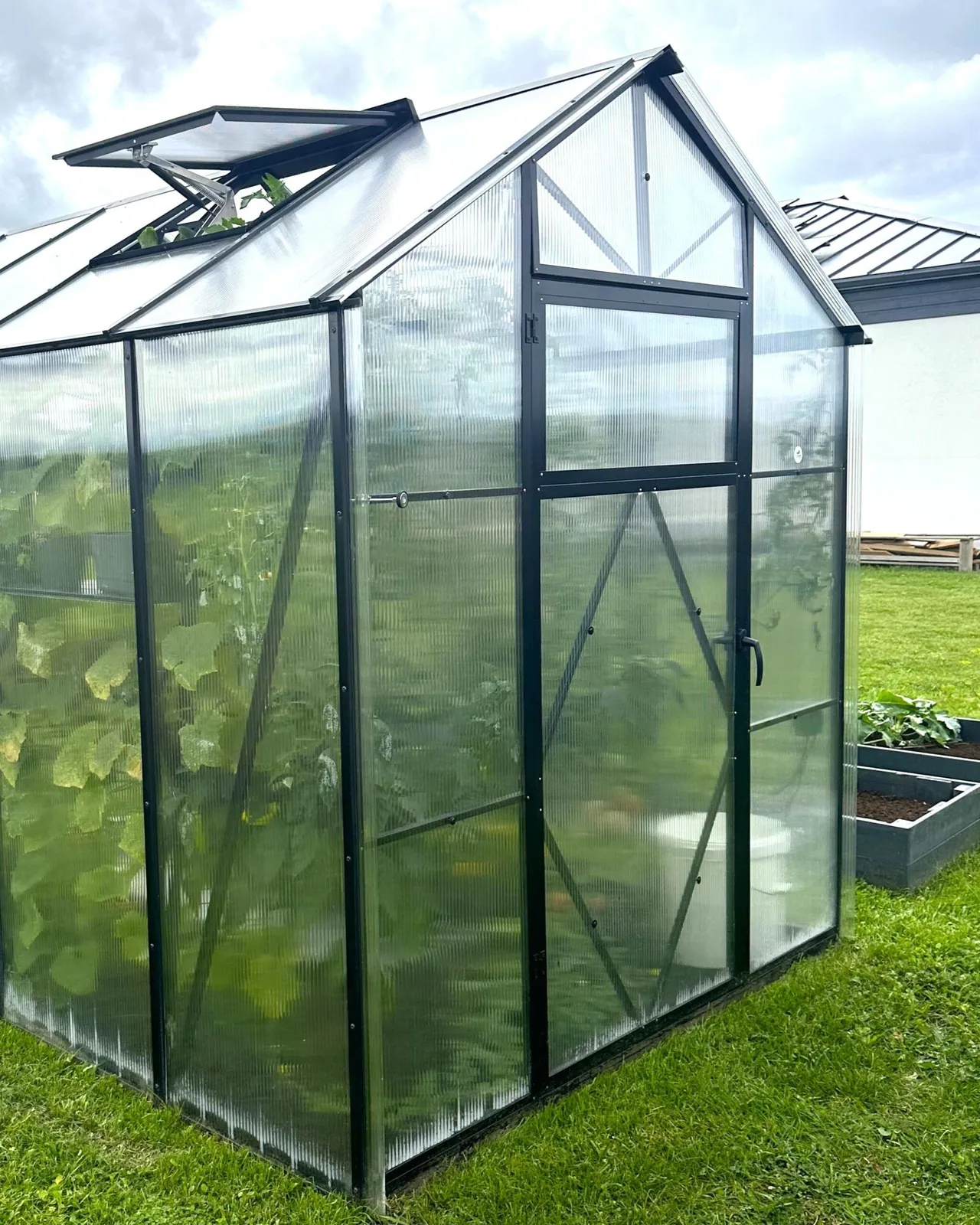 Växthus EcoSlider Lux 2,0 - 19,4 m² - svart stål - miniatyr 4