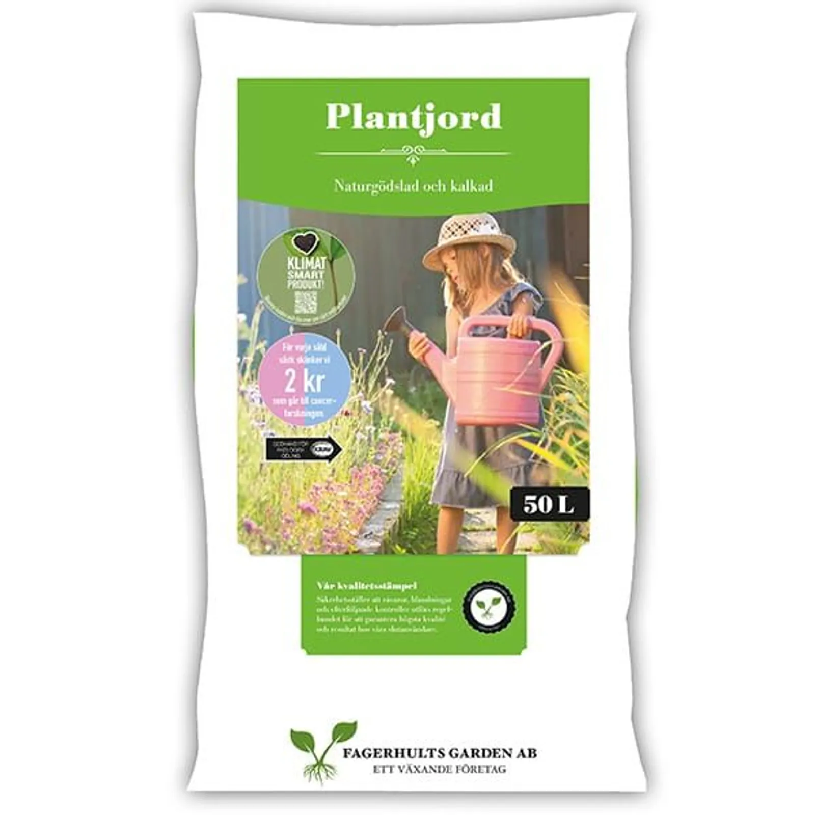 Plantjord Klimatsmart Fagerhults KRAV, Pall 50l (45st)