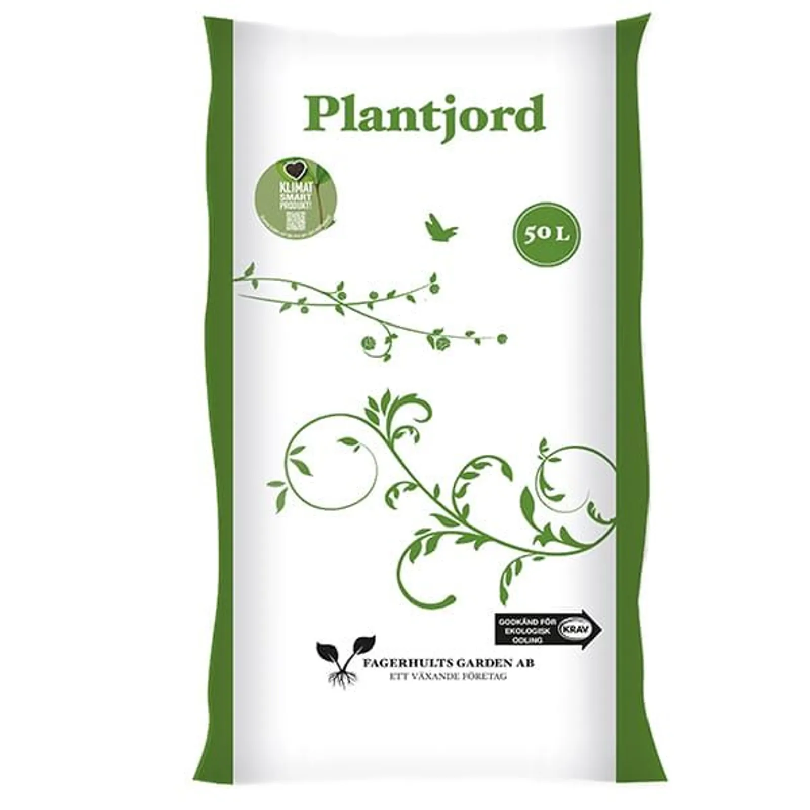Plantjord Grön Fagerhults KRAV, Pall 50l (45st)