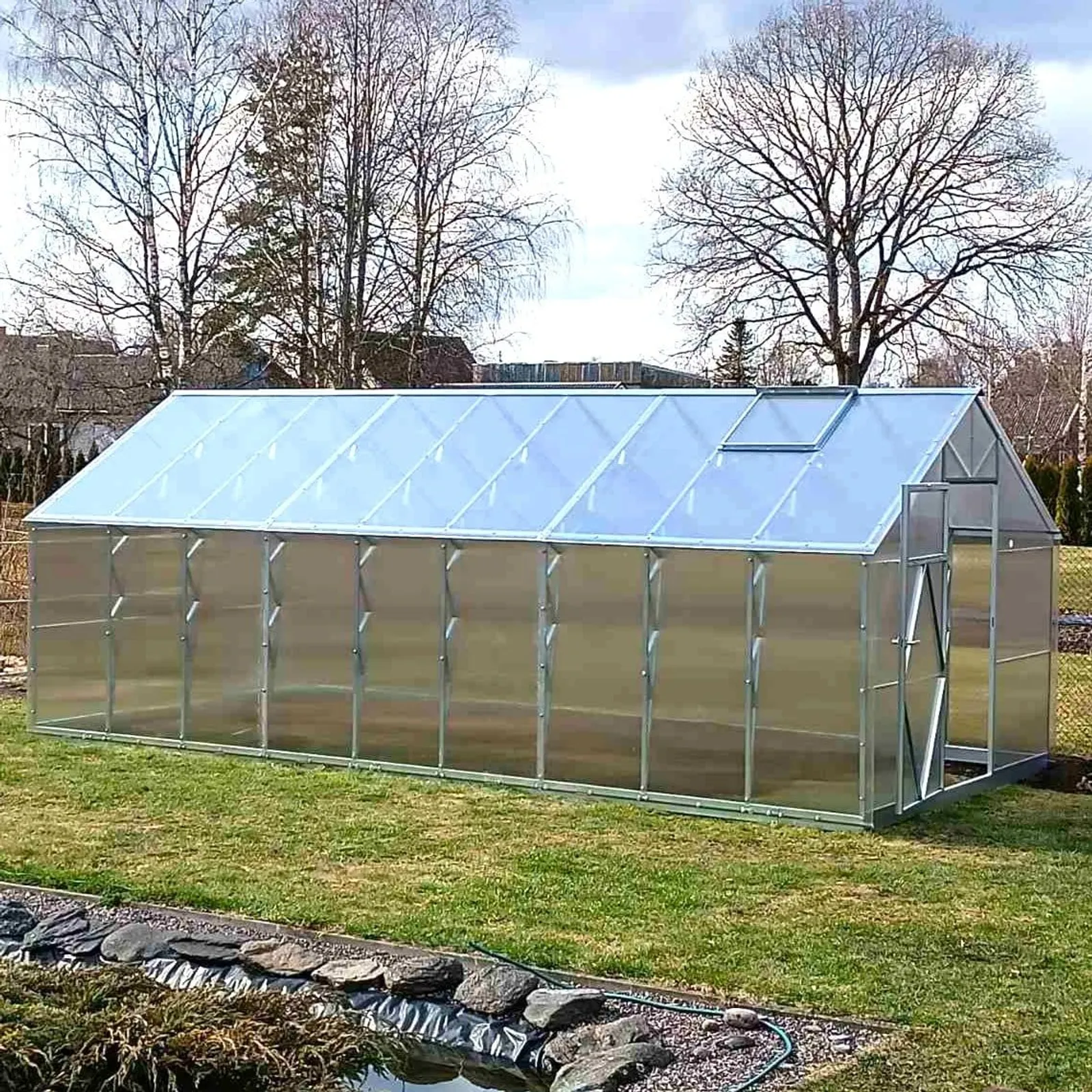 Växthus EcoSlider House 3,0 - 31,41 m² - galvaniserat stål - miniatyr 6