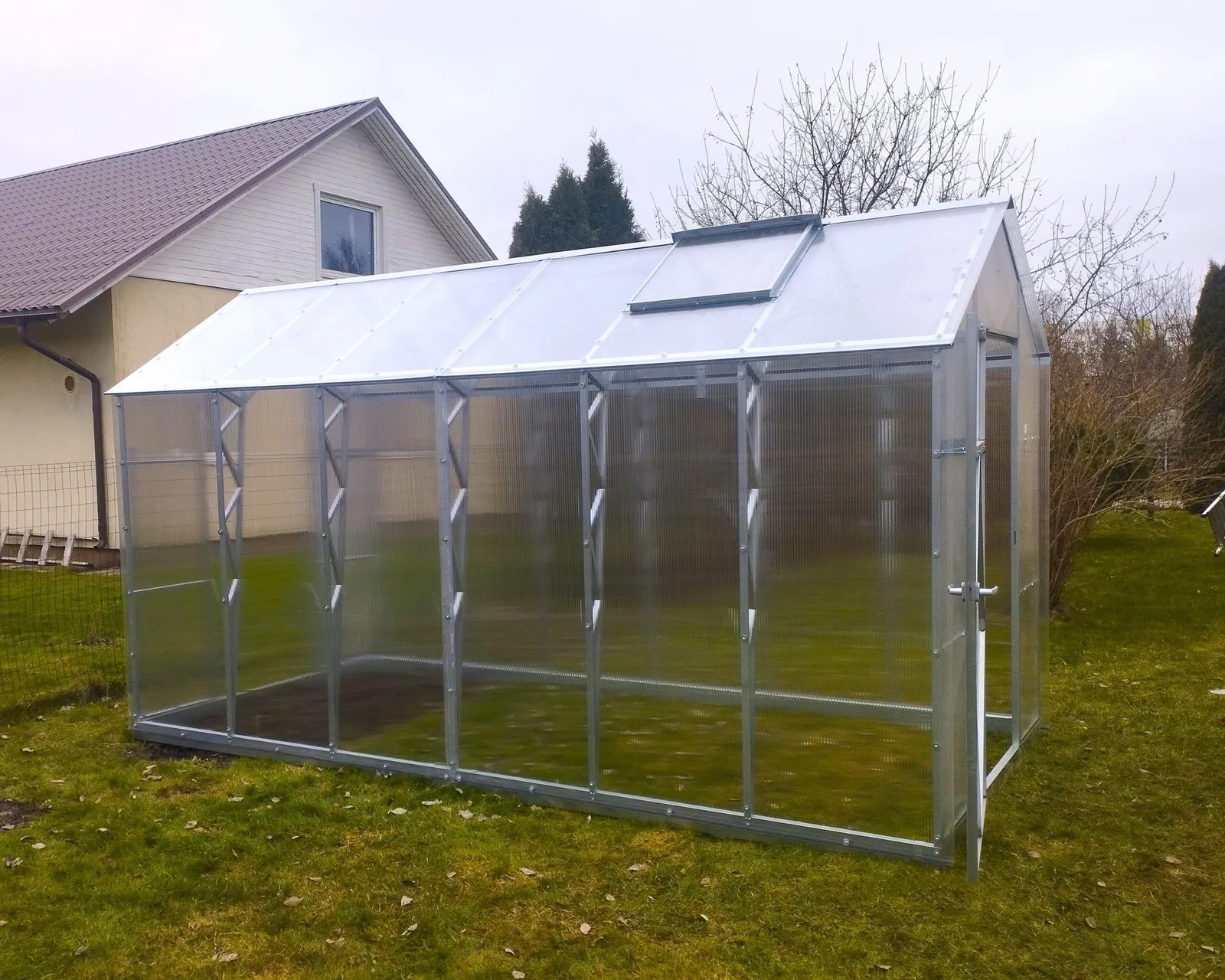 Växthus EcoSlider House 2,0 - 8,26 m² - galvaniserat stål - miniatyr 6