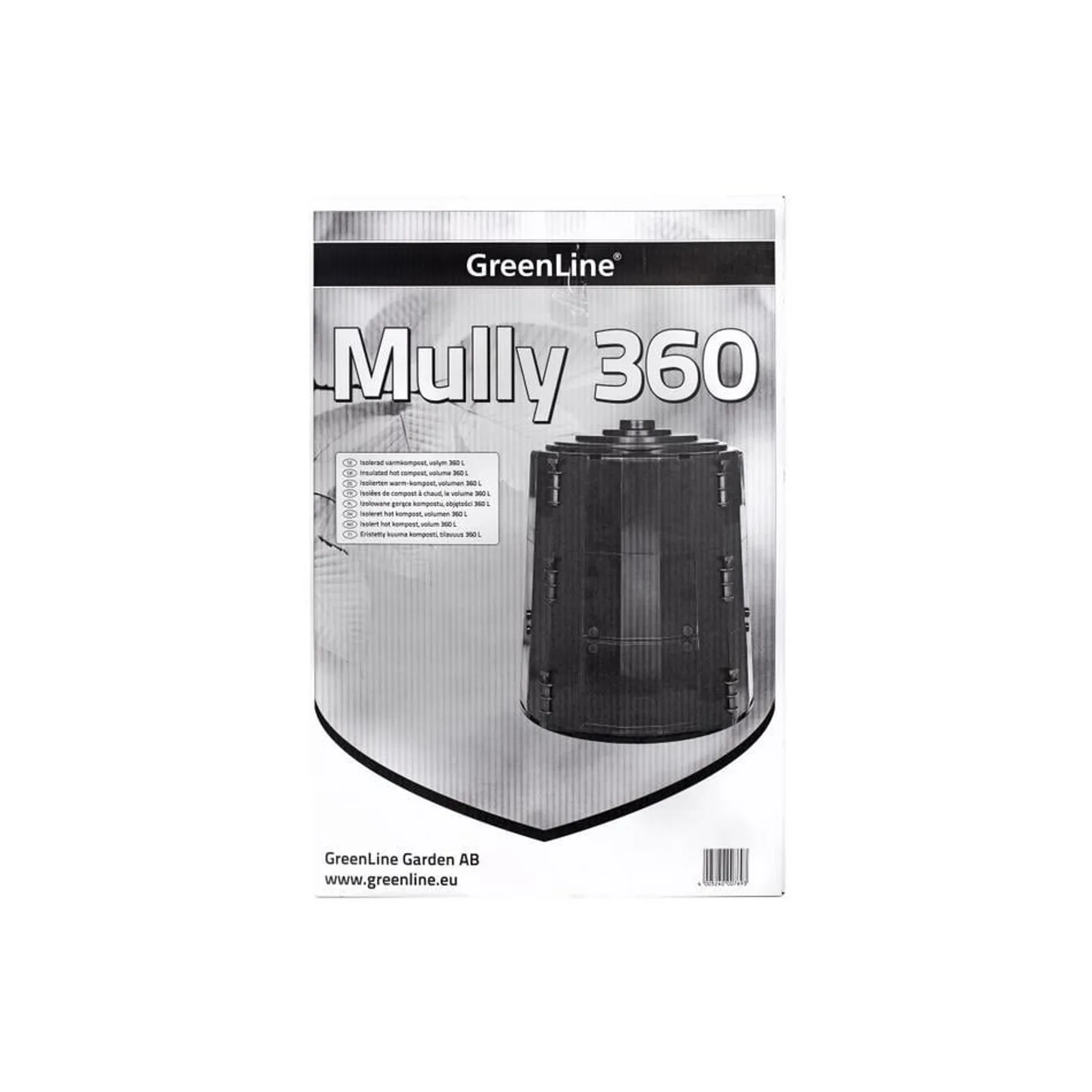 Kompostbehållare Greenline Mully Svart 360 l
