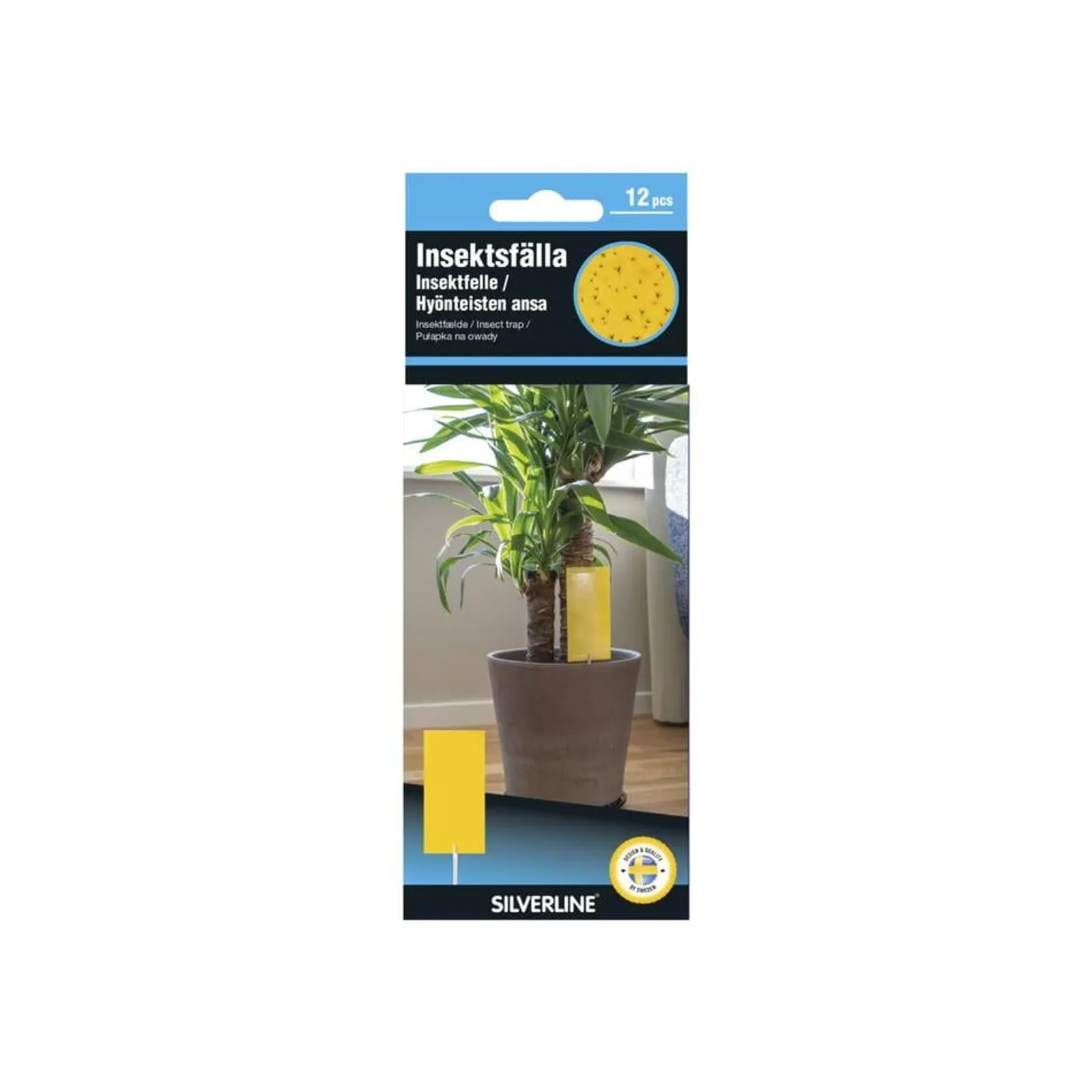 Insektsfälla Silverline Krukväxt limark 12-Pack