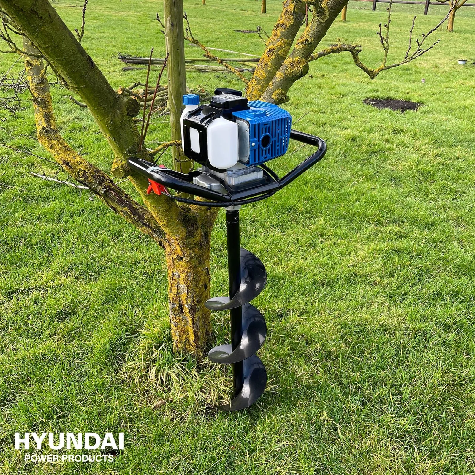 Jordborr set Hyundai 100/150/200 mm 50,8 cc