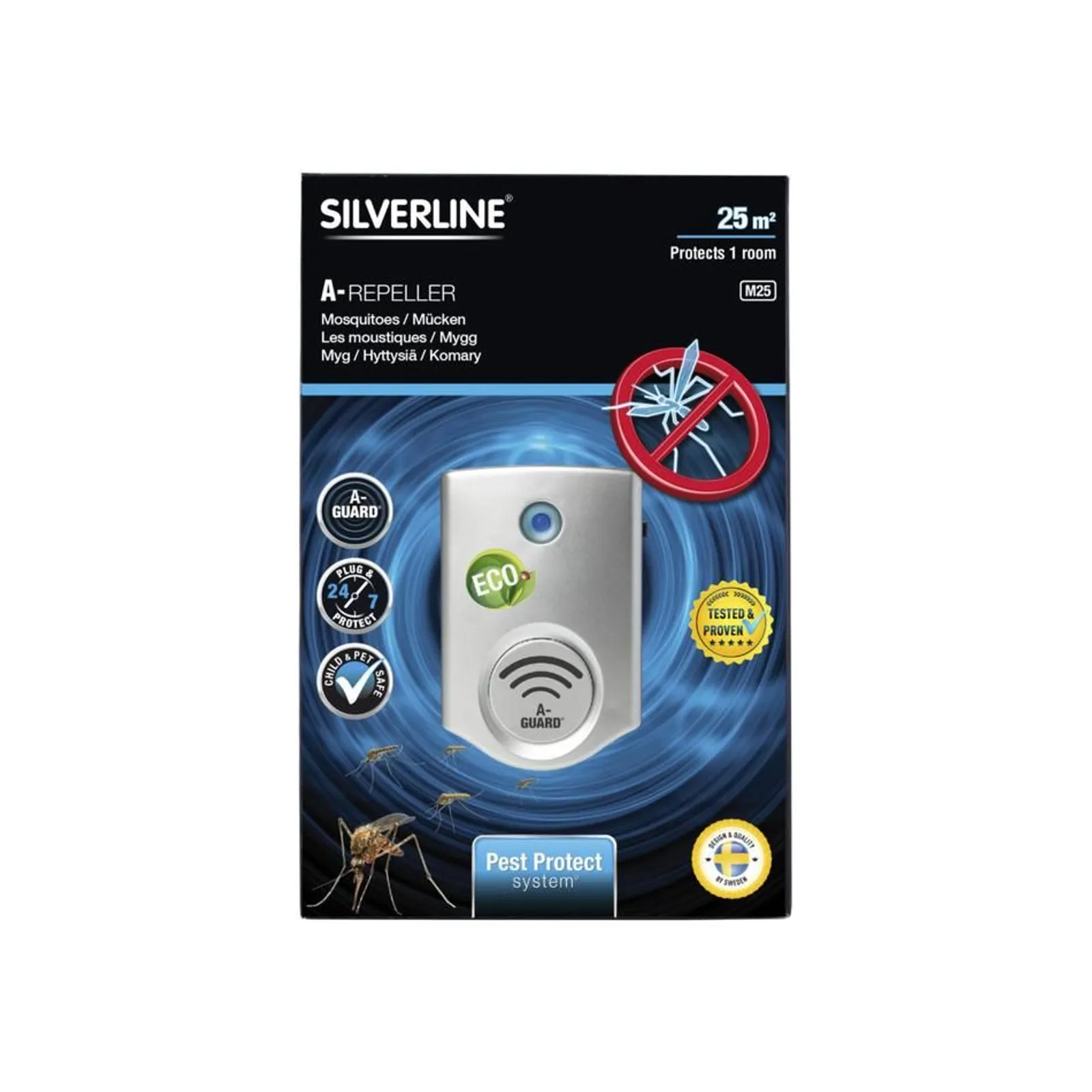 Avskräckare Silverline M25 Mygg — närbild