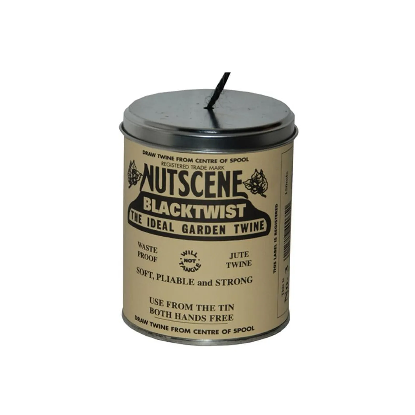 Jutesnöre på Burk Nutscene 130 m Svart