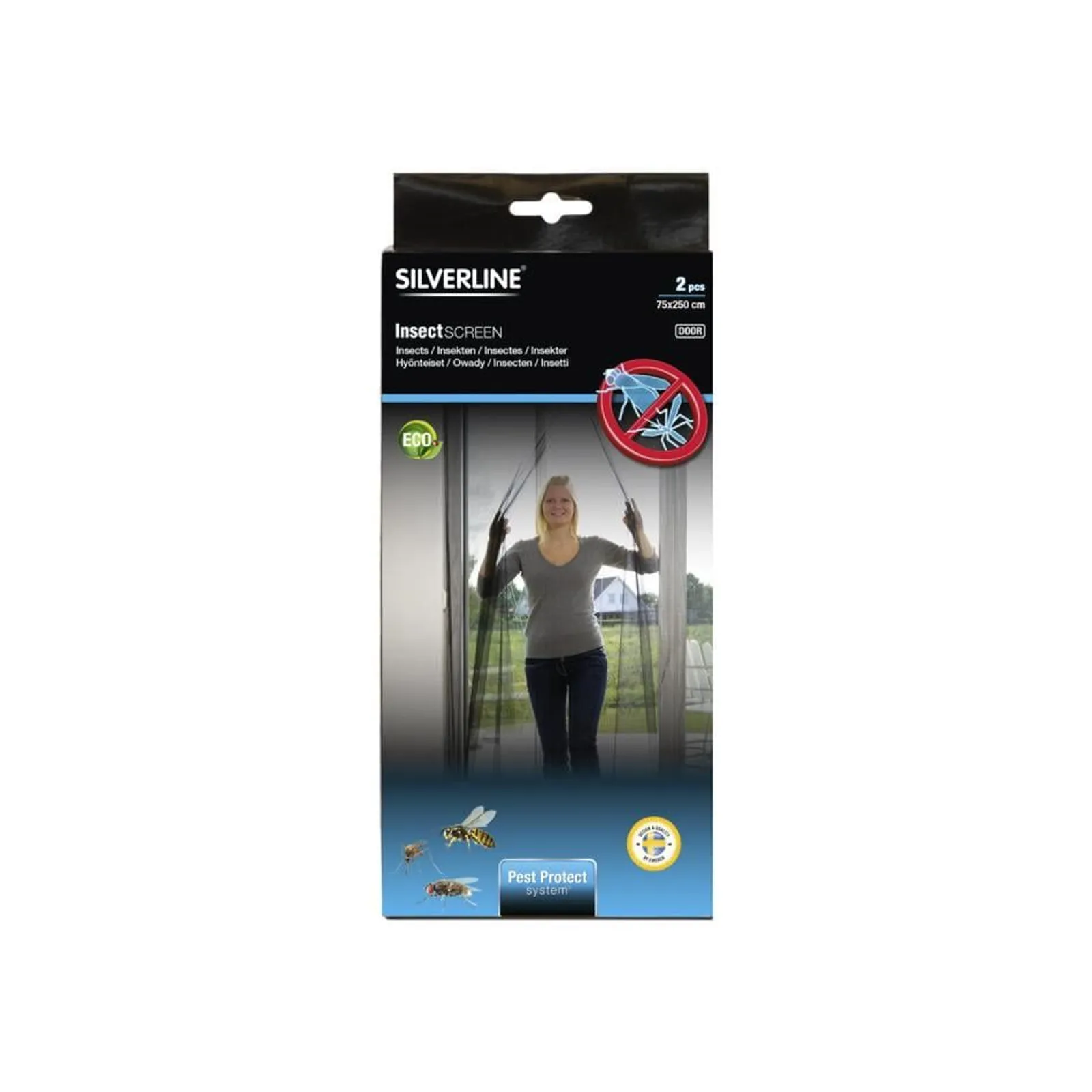 Insektsnät Silverline Dörr 2X75X250Cm