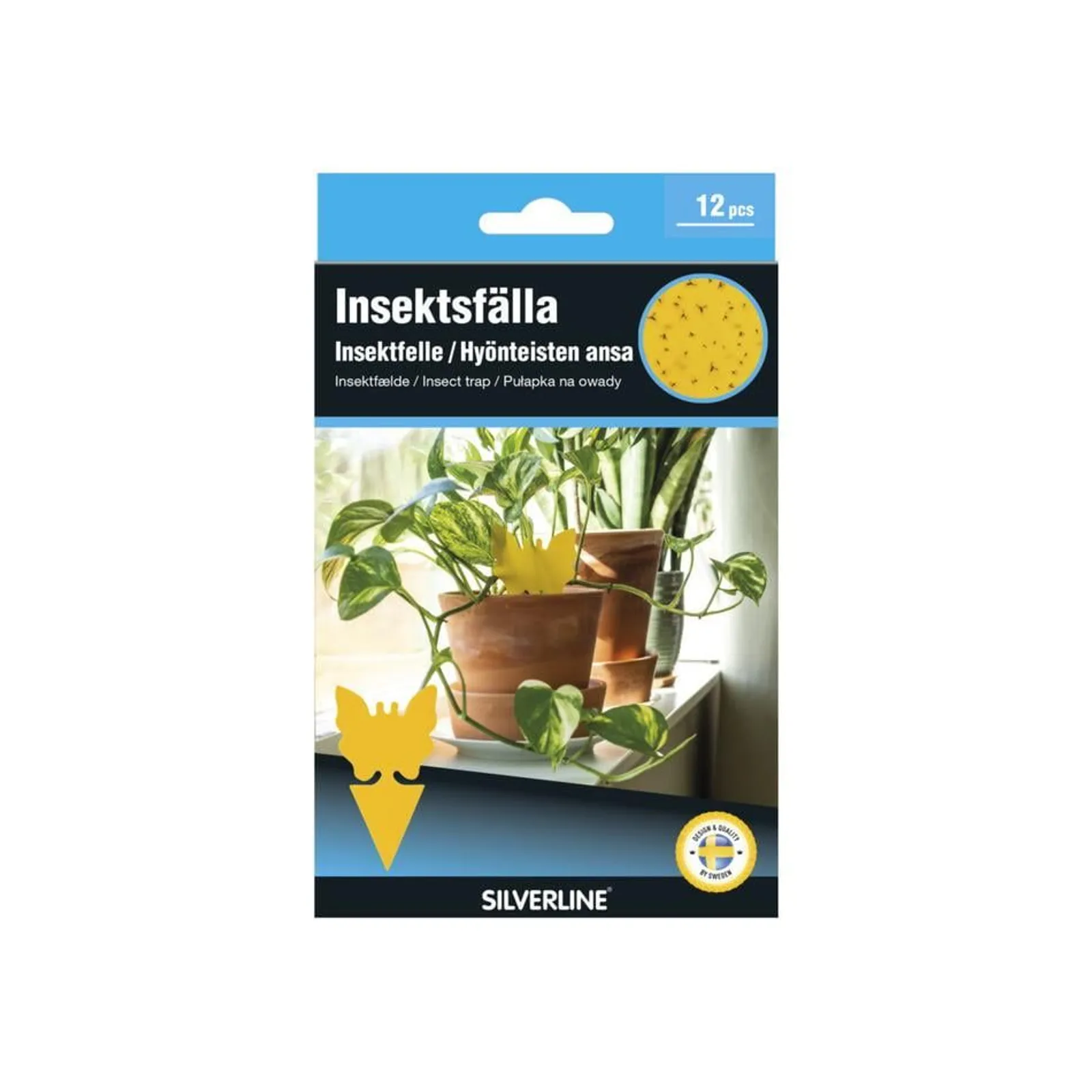 Insektsfälla Silverline Krukväxt limfjäril 12-Pack