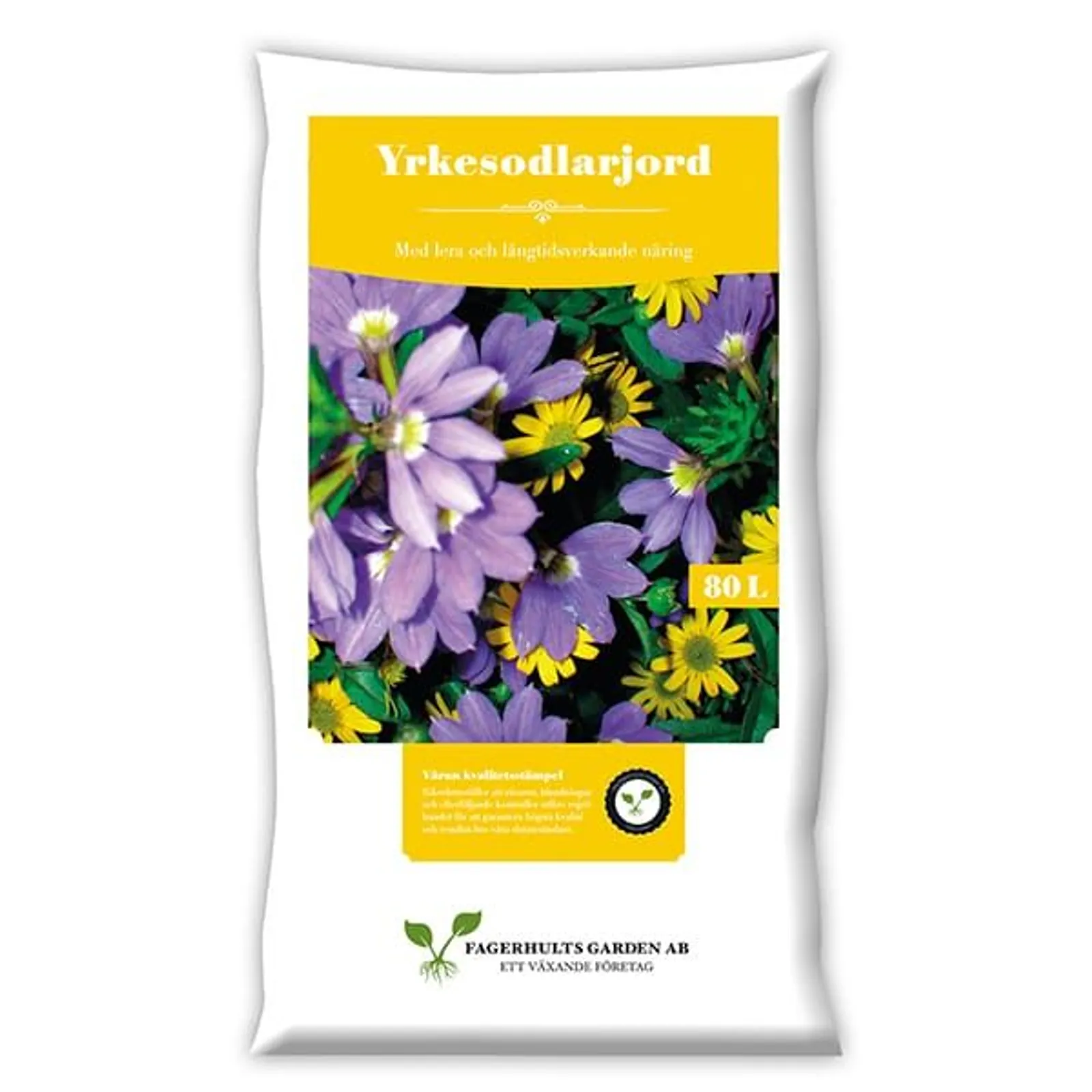 Yrkesodlarjord Block Gul Fagerhults, Pall 80l (36st)