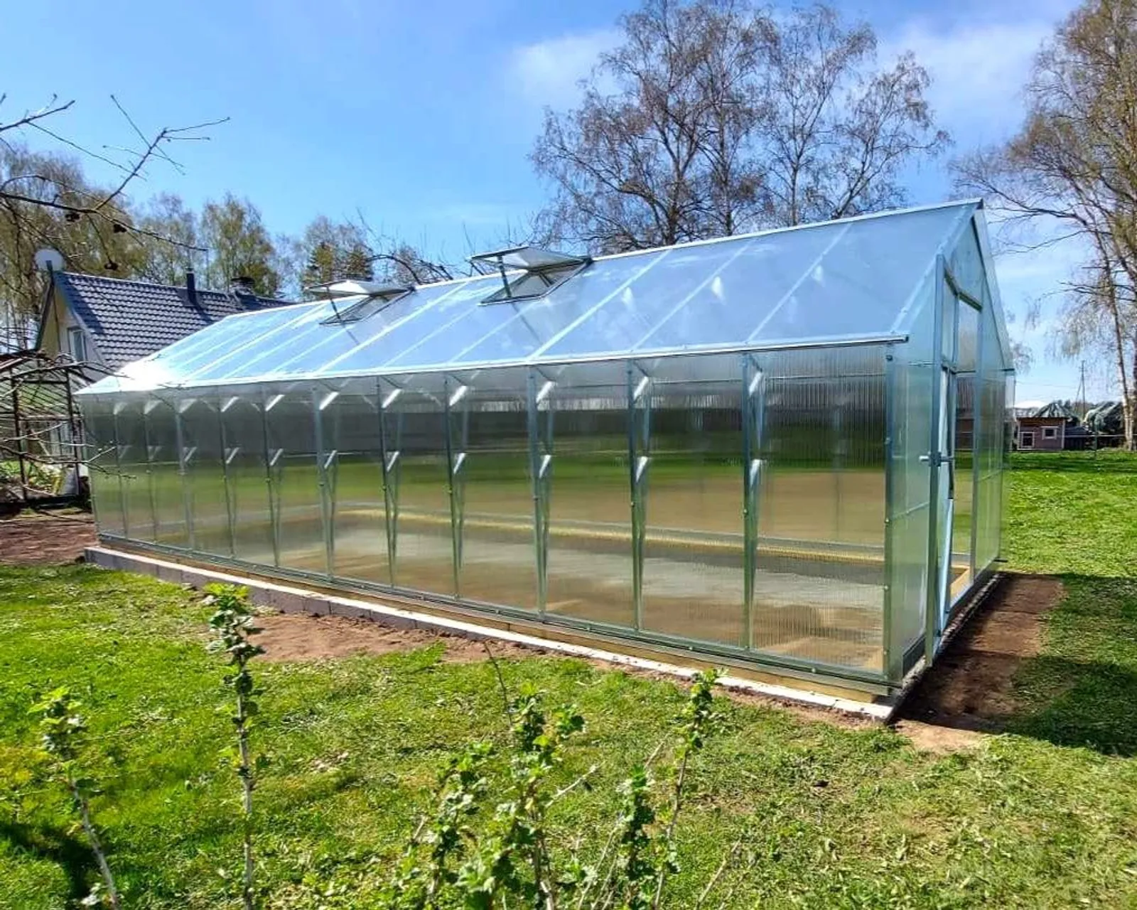 Växthus EcoSlider House 2,0 - 16,7 m² - galvaniserat stål