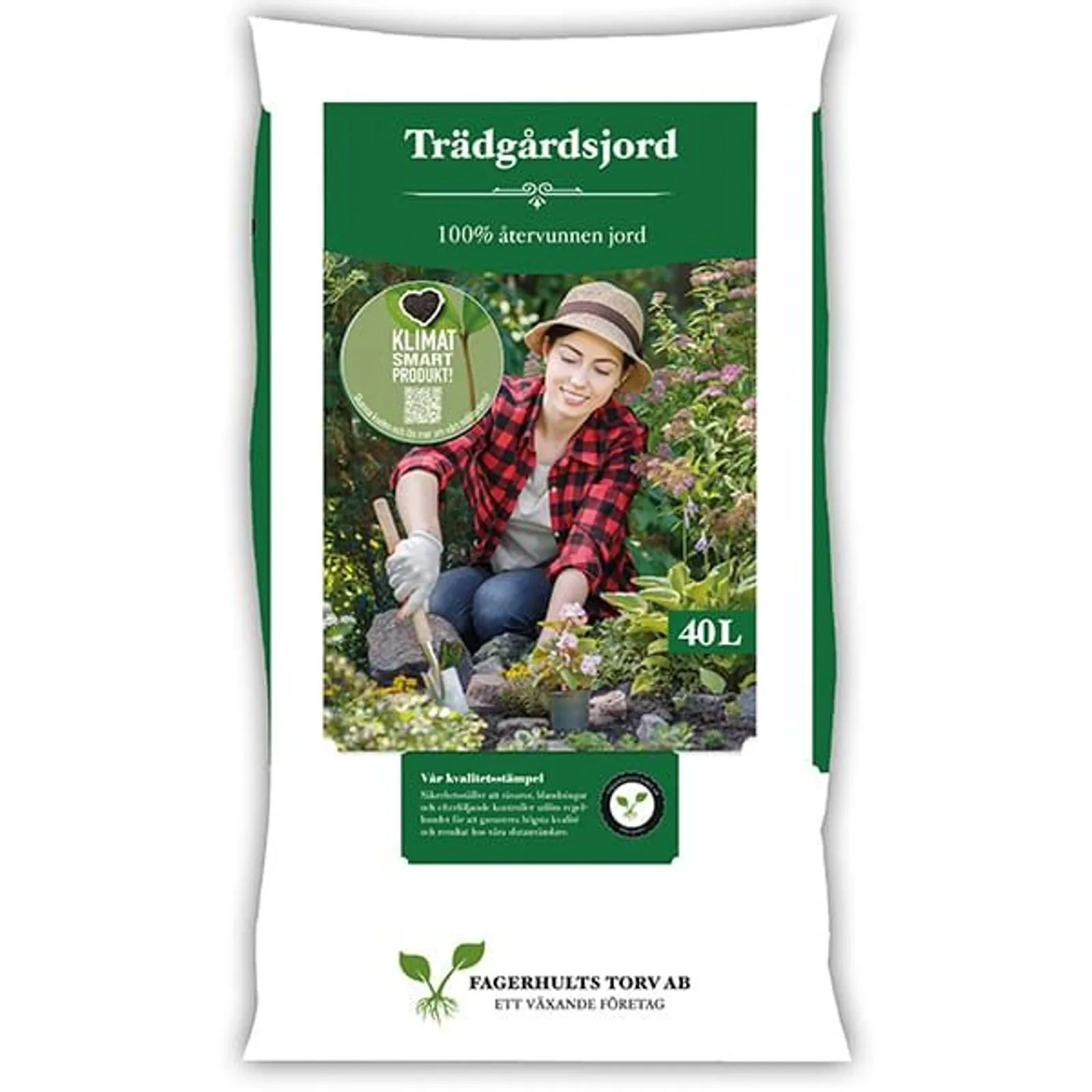 Trädgårdsjord Återvunnen Fagerhults, Pall 40l (45st)