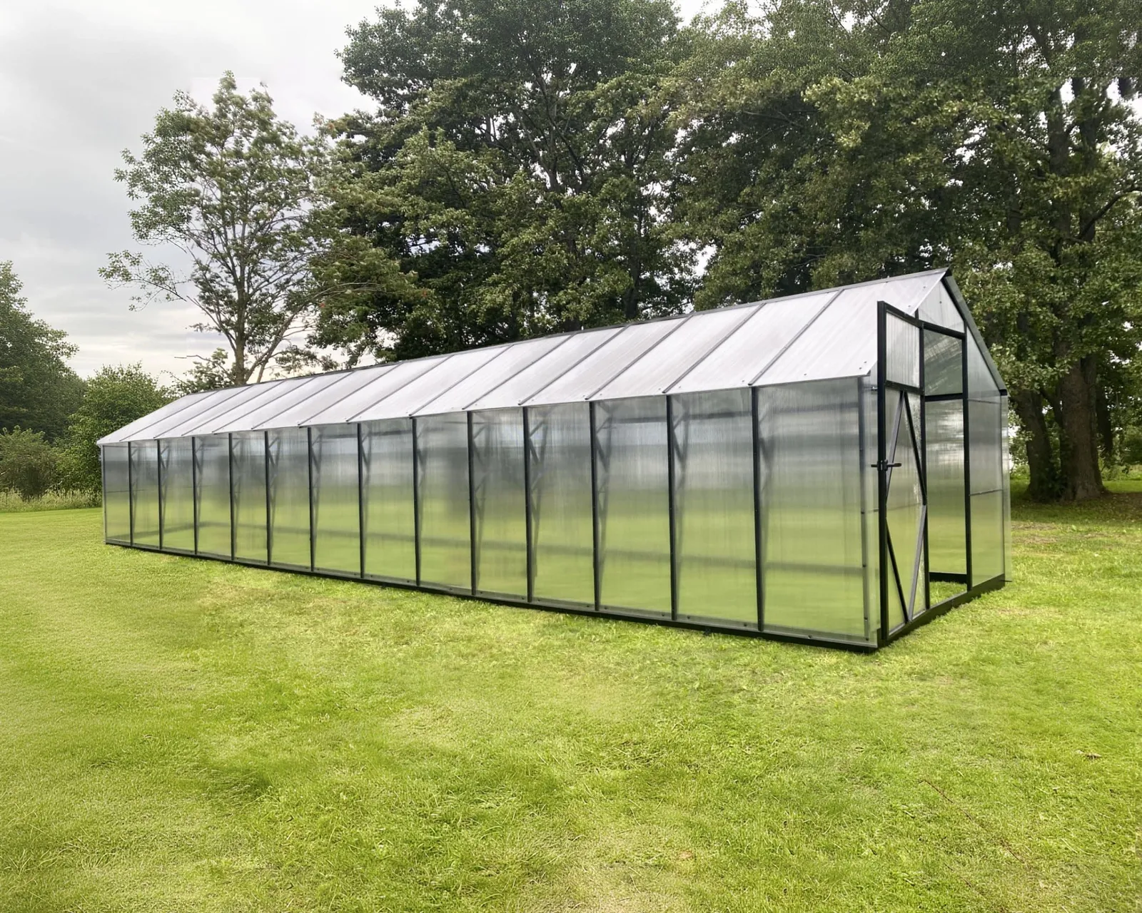 Växthus EcoSlider Lux 2,0 - 19,4 m² - svart stål - miniatyr 7