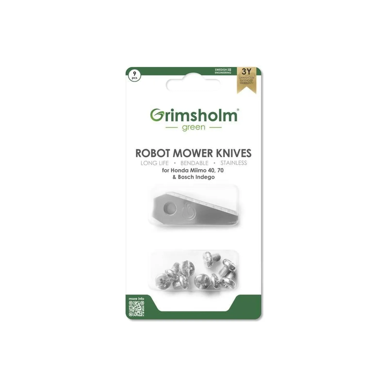 Knivar till Bosch Indego, 9-pack — detalj