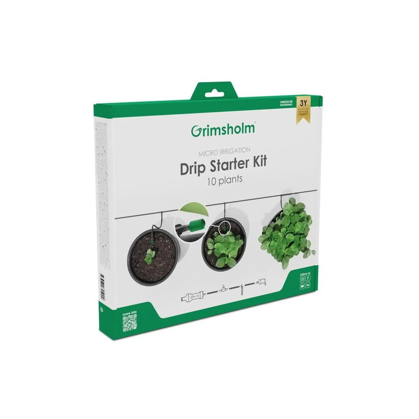 Bevattningsystem Grimsholm Micro Dropp 10 plantor