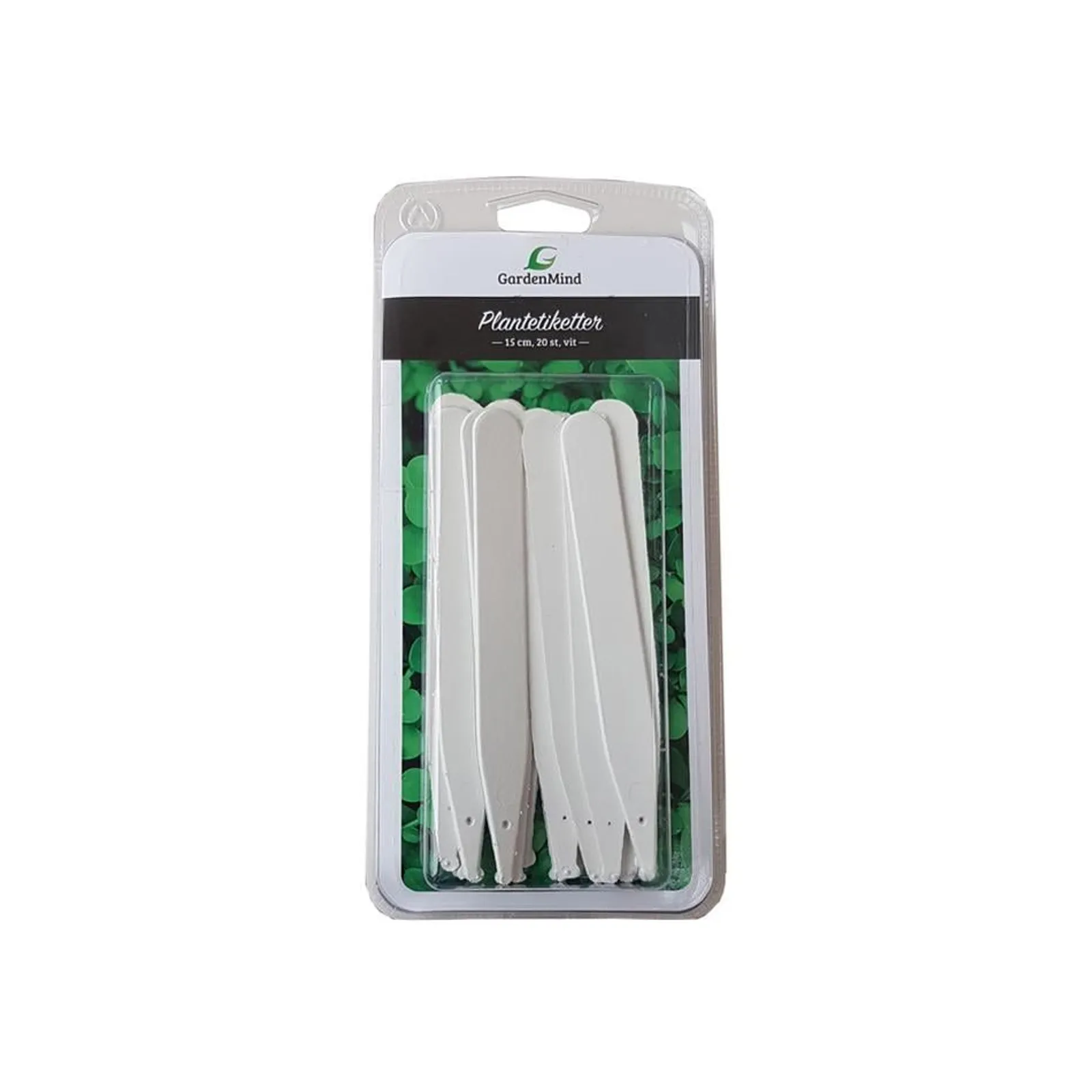 Etiketter GardenMind Vit 20st 15 cm