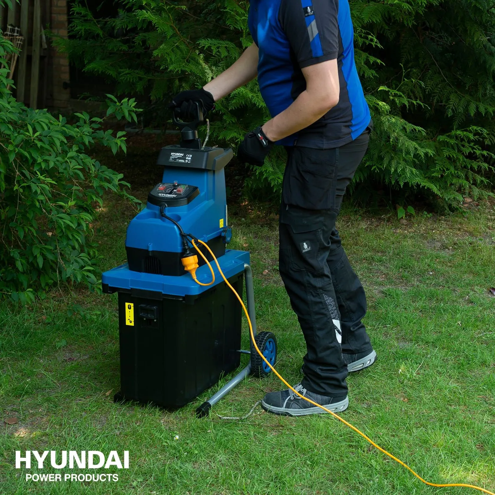 Kompostkvarn Hyundai Tystgående 2,8 kW — närbild