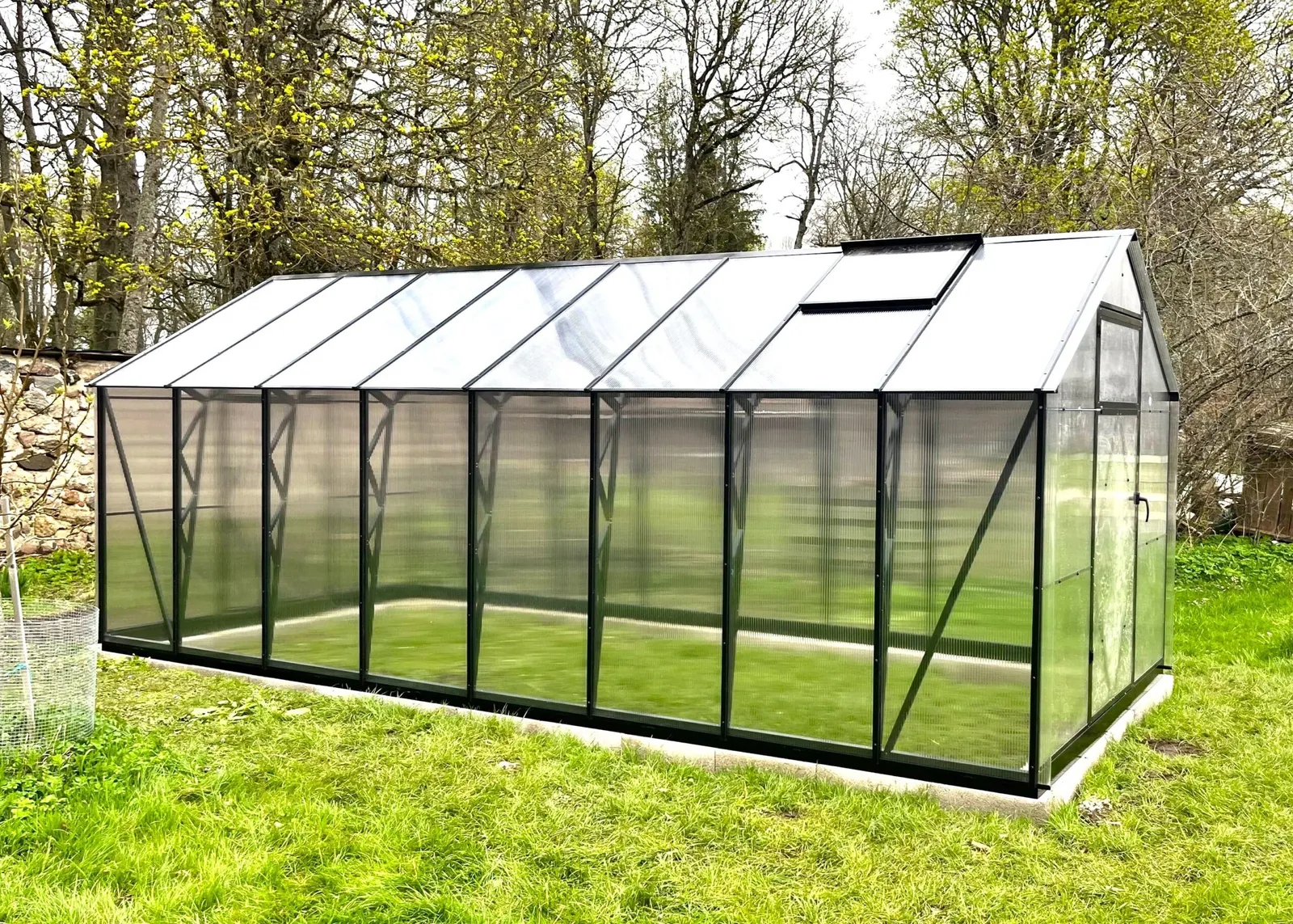 Växthus EcoSlider Lux 2,0 - 11,0 m² - svart stål - miniatyr 6