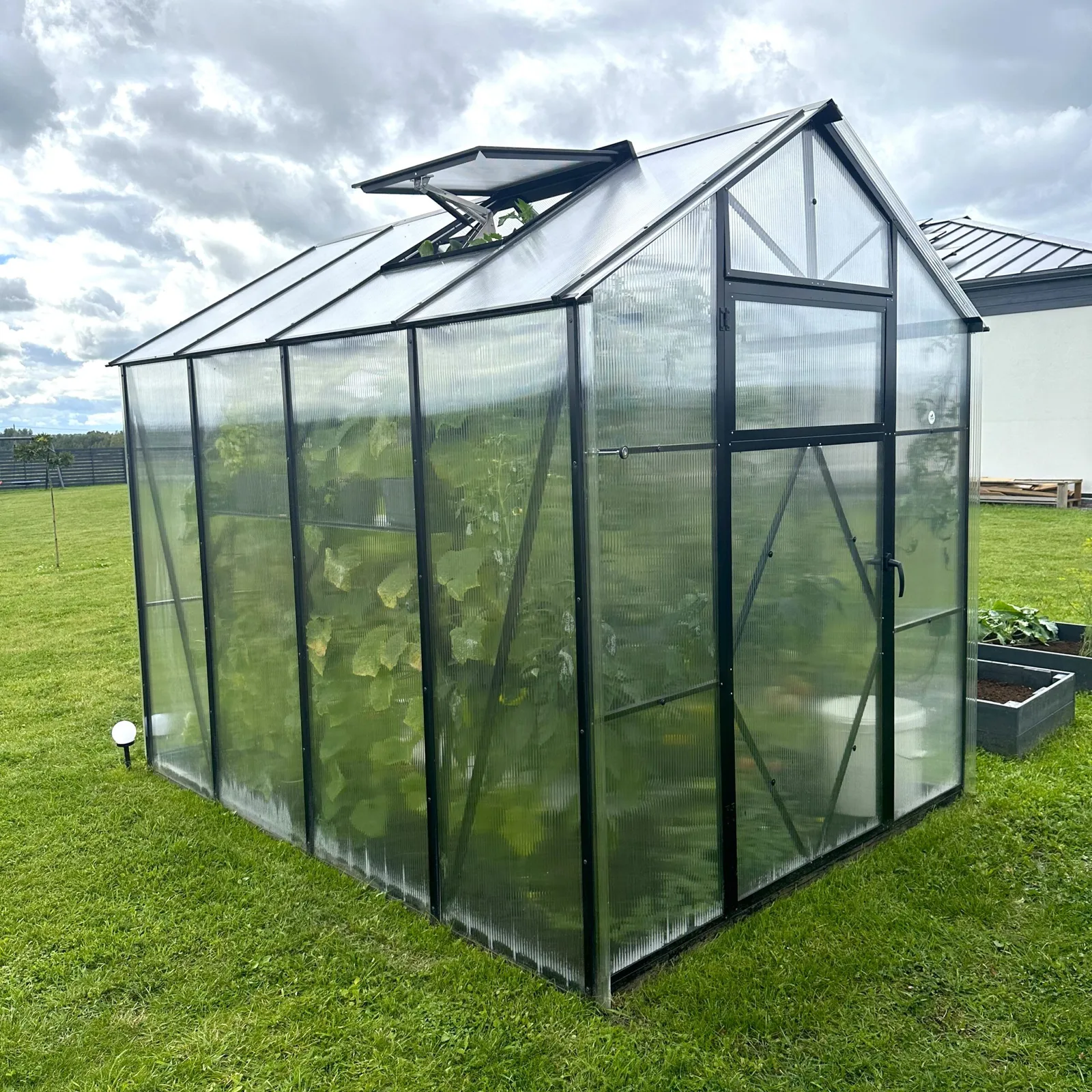 Växthus EcoSlider Lux 2,0 - 5,4 m² - svart stål - miniatyr 5