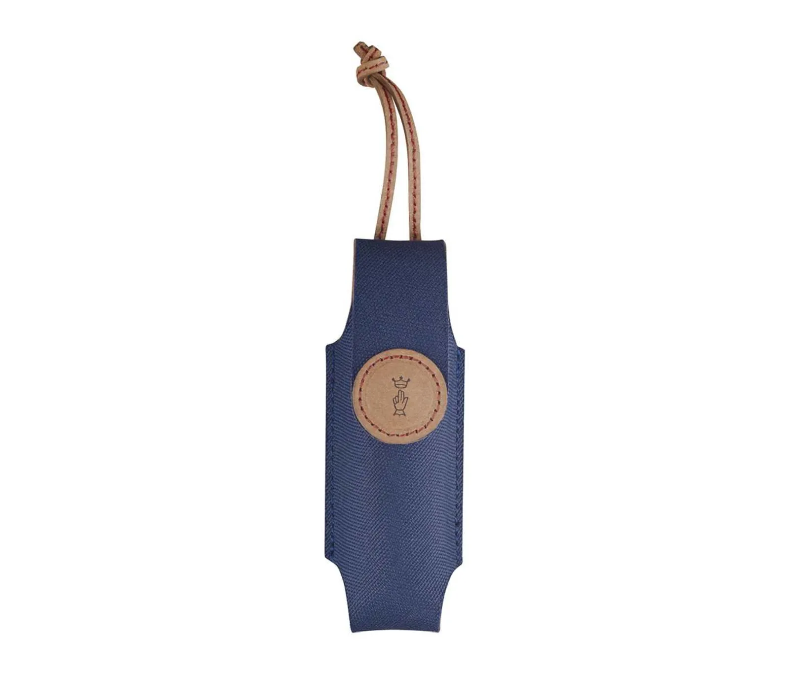 Opinel barnkniv blått fodral med läderdetalj och hållbart tyg - stilig design för enkel bärning