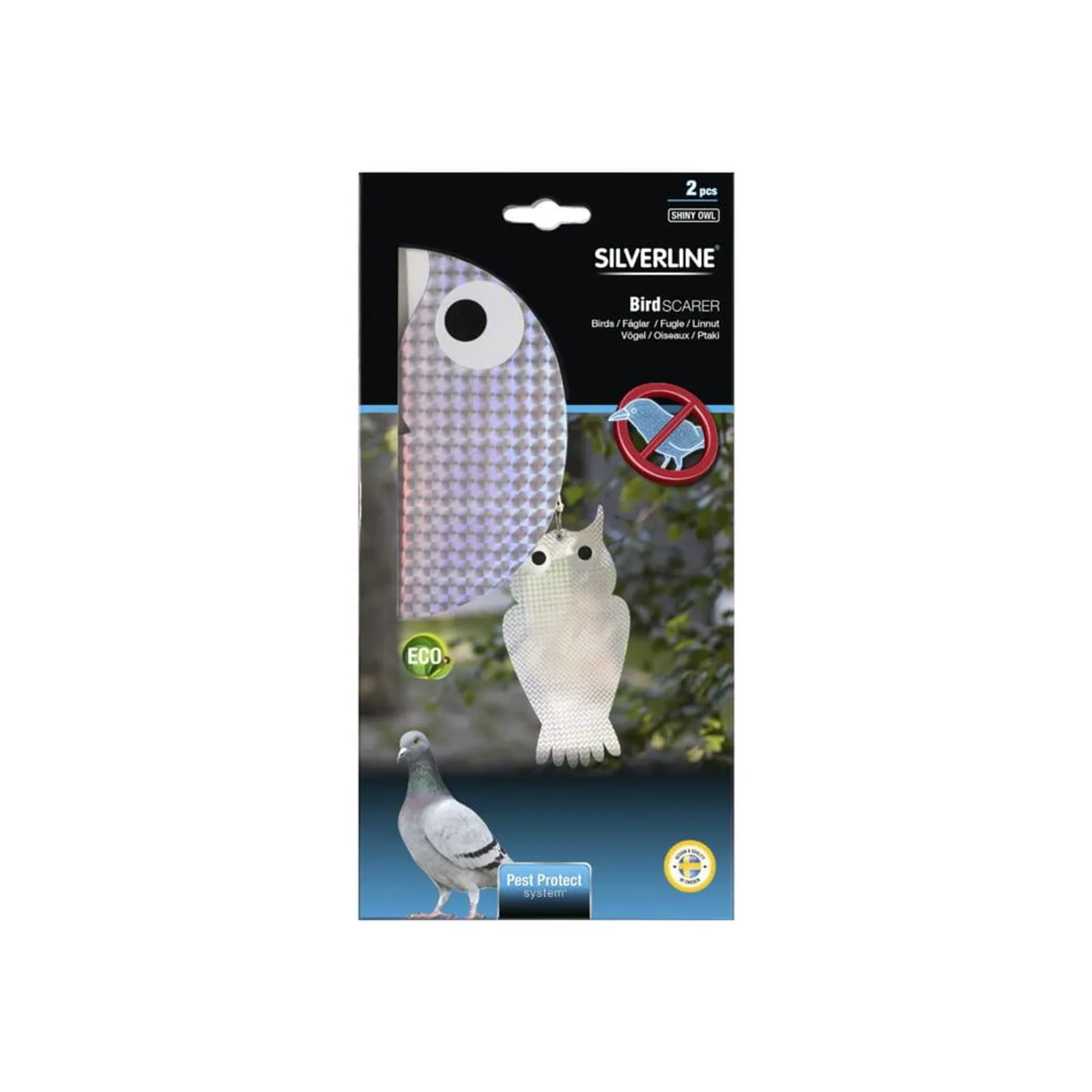 Fågelskrämma Silverline Reflex Shiny Owl Uggla 2-Pack — detalj 2