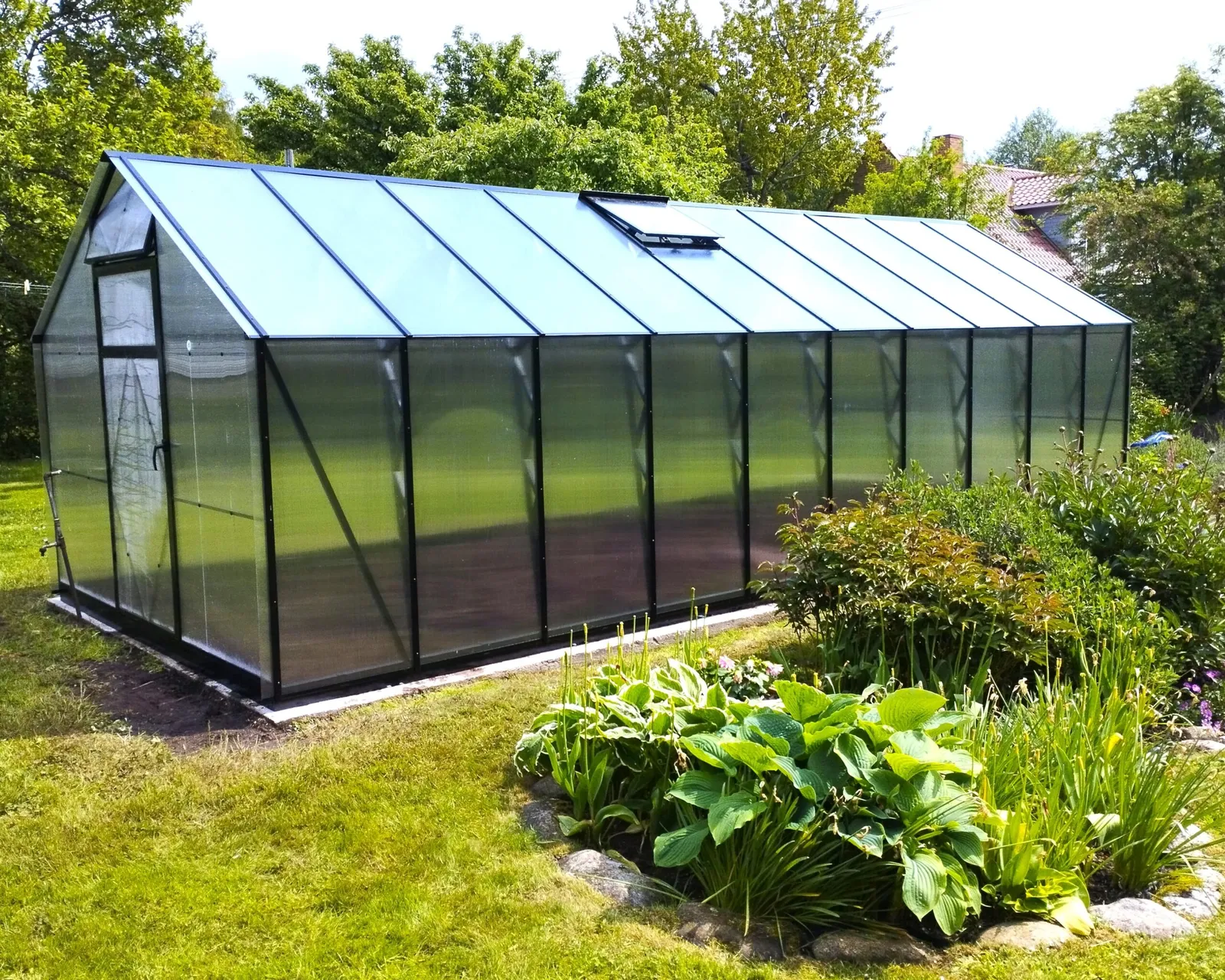 EcoSlider Lux 3,0 20,7 m² rakt framifrån med båda gaveldörrarna