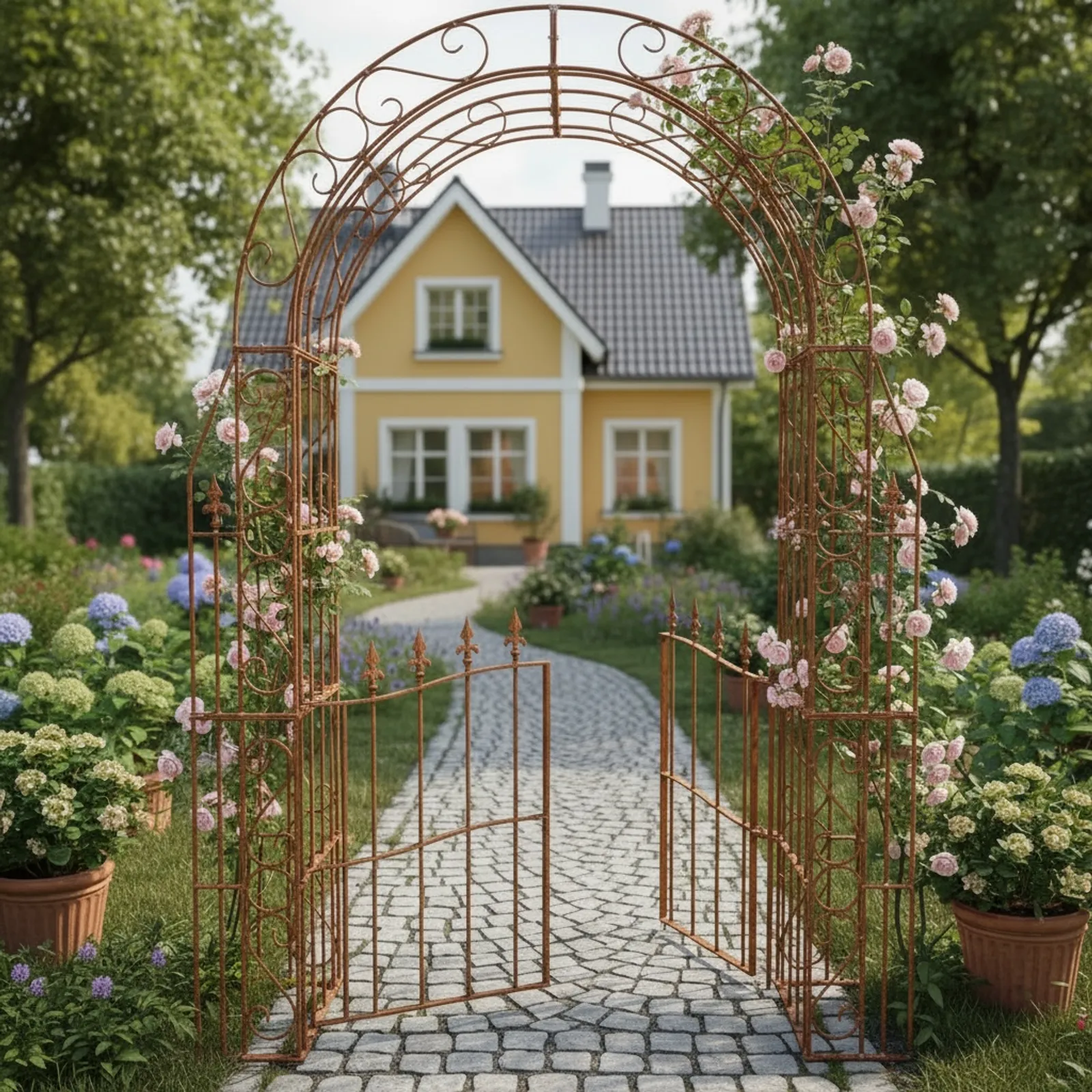 Rosenbåge med grind - bild 1
