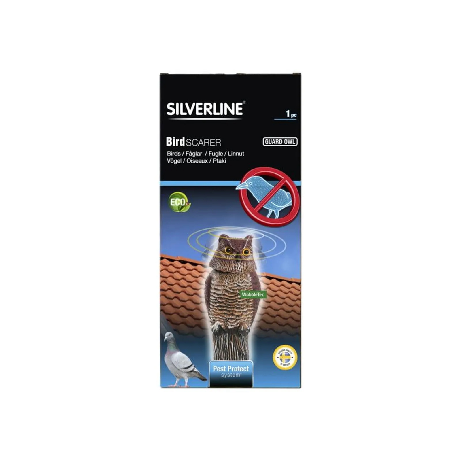 Fågelskrämma Silverline guard Owl Uggla — detalj 2