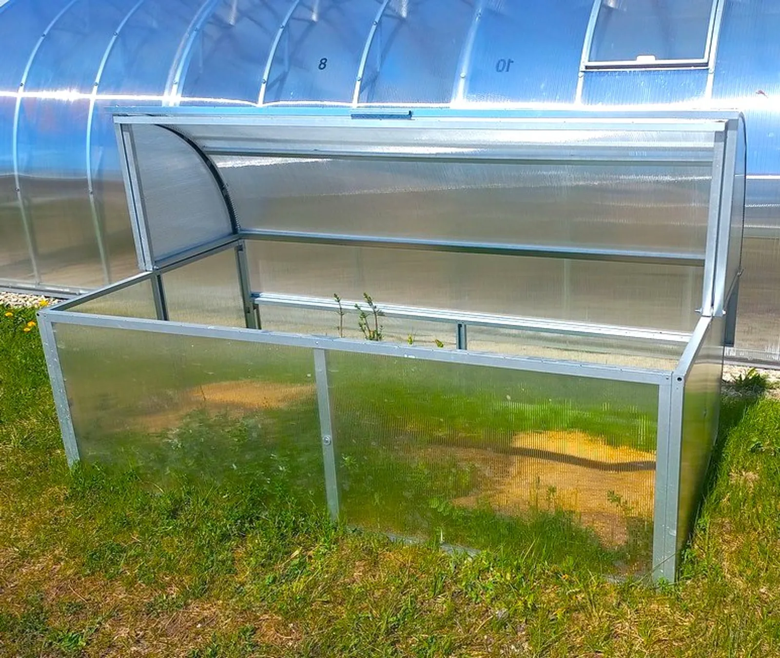 EcoSlider Maxi miniväxthus 2,1 m², hög modell - bild 4