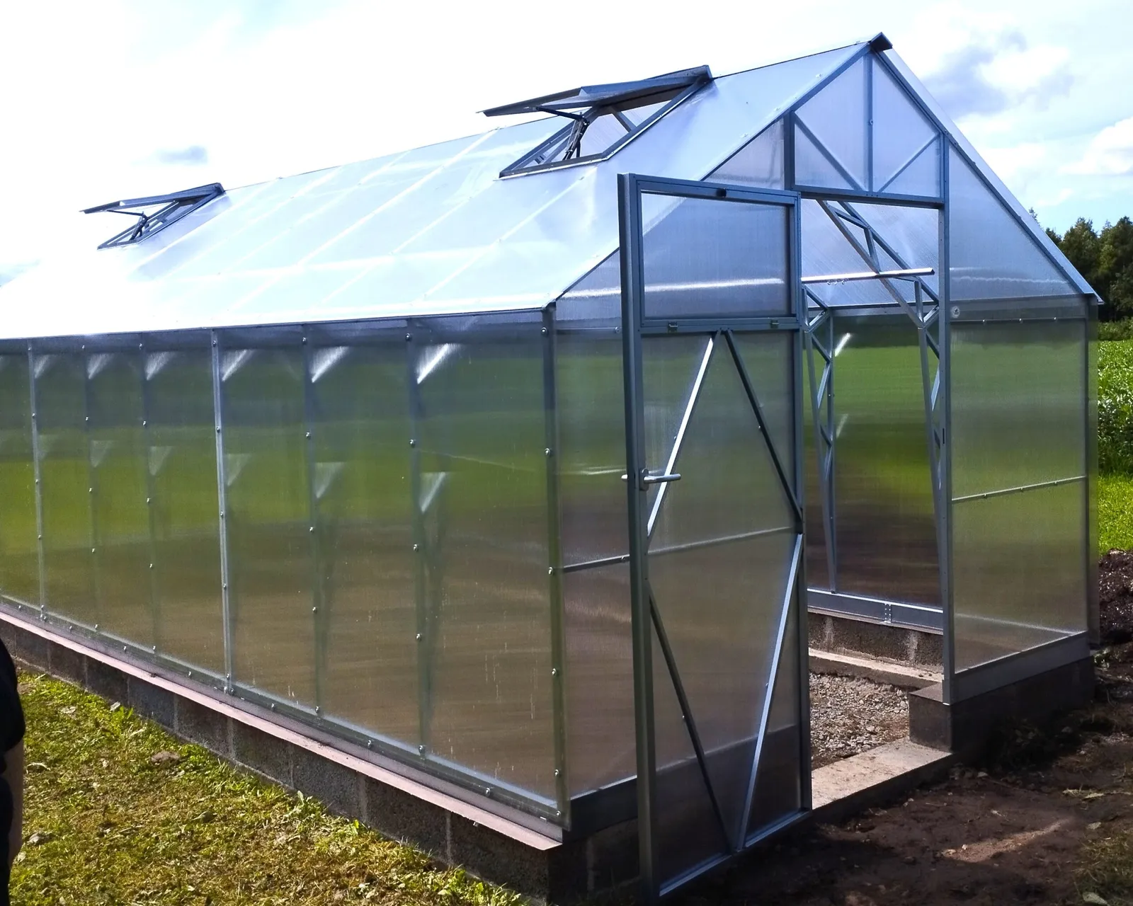 Växthus EcoSlider House 3,0 - 25,05 m² - galvaniserat stål - bild 7