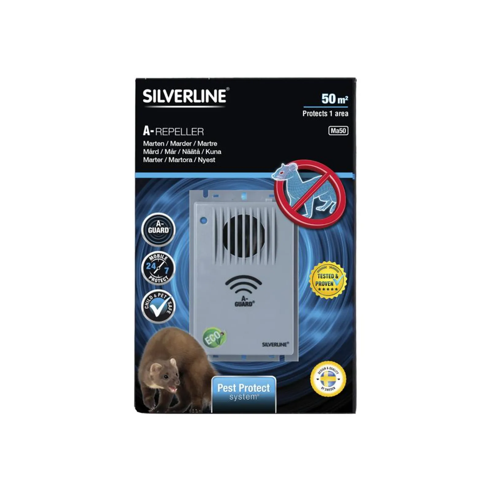Avskräckare Silverline MA50 Mård — närbild