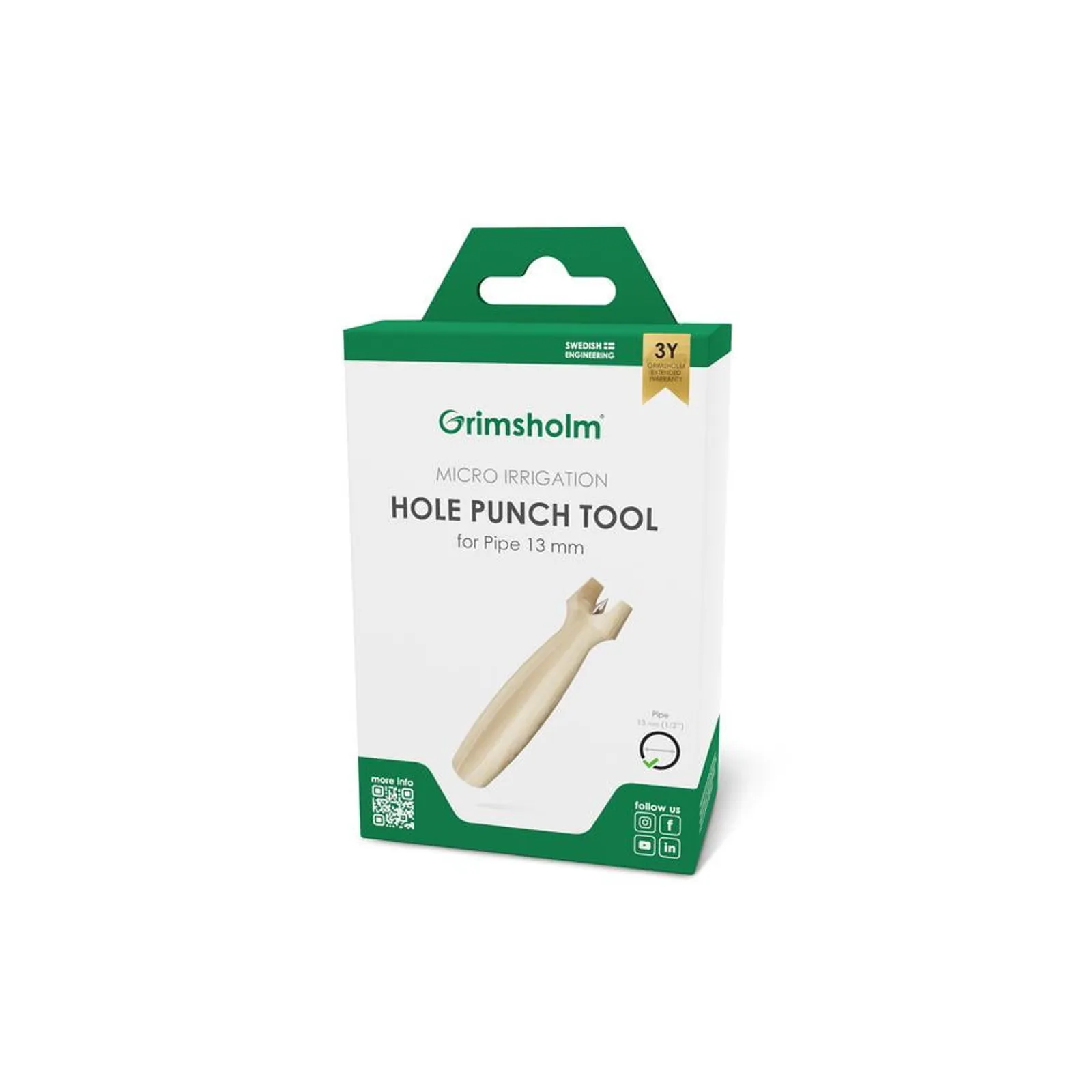 Håltagningsverktyg Grimsholm Micro slang 13 mm