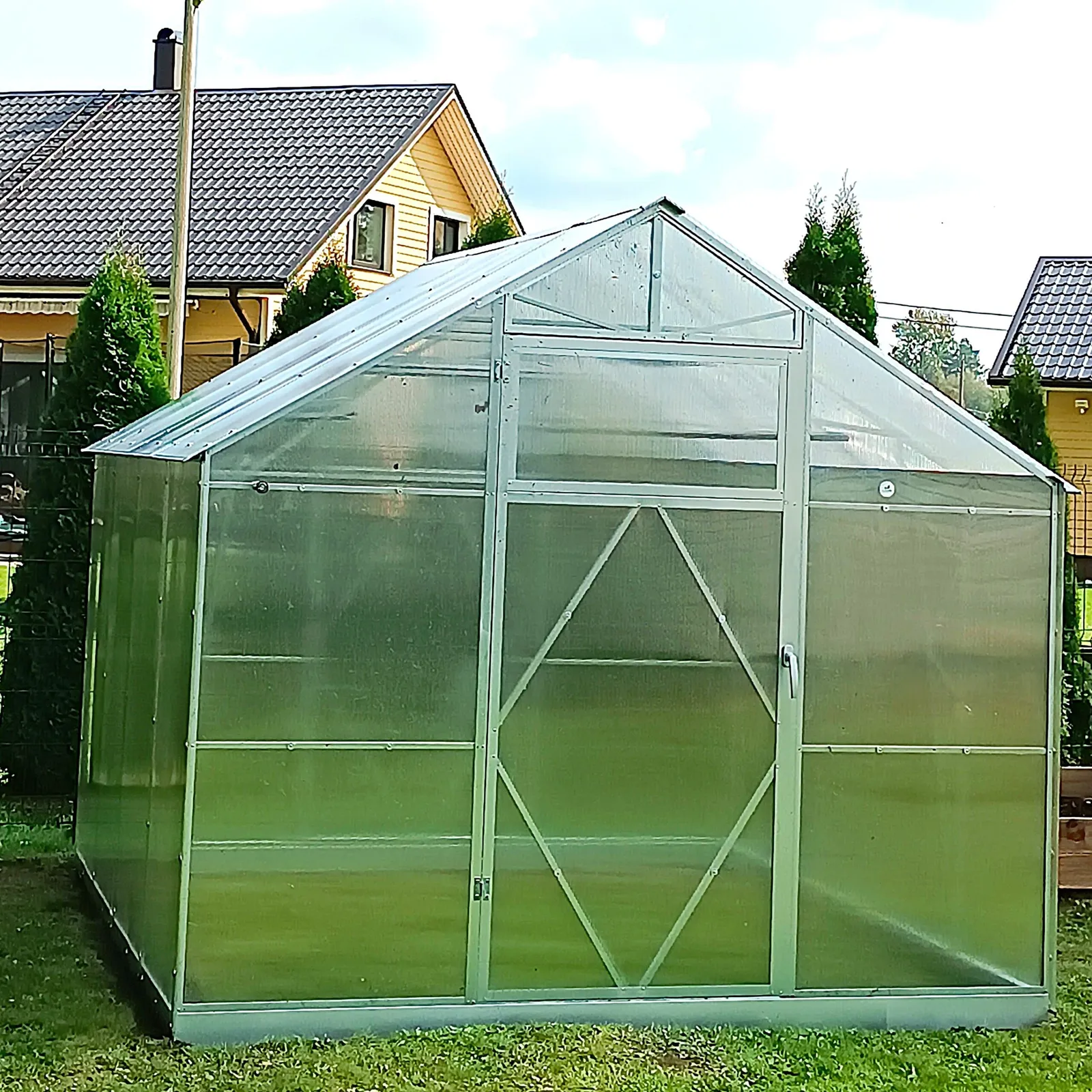 Växthus EcoSlider House 2,5 - 10,32 m² - galvaniserat stål - bild 8