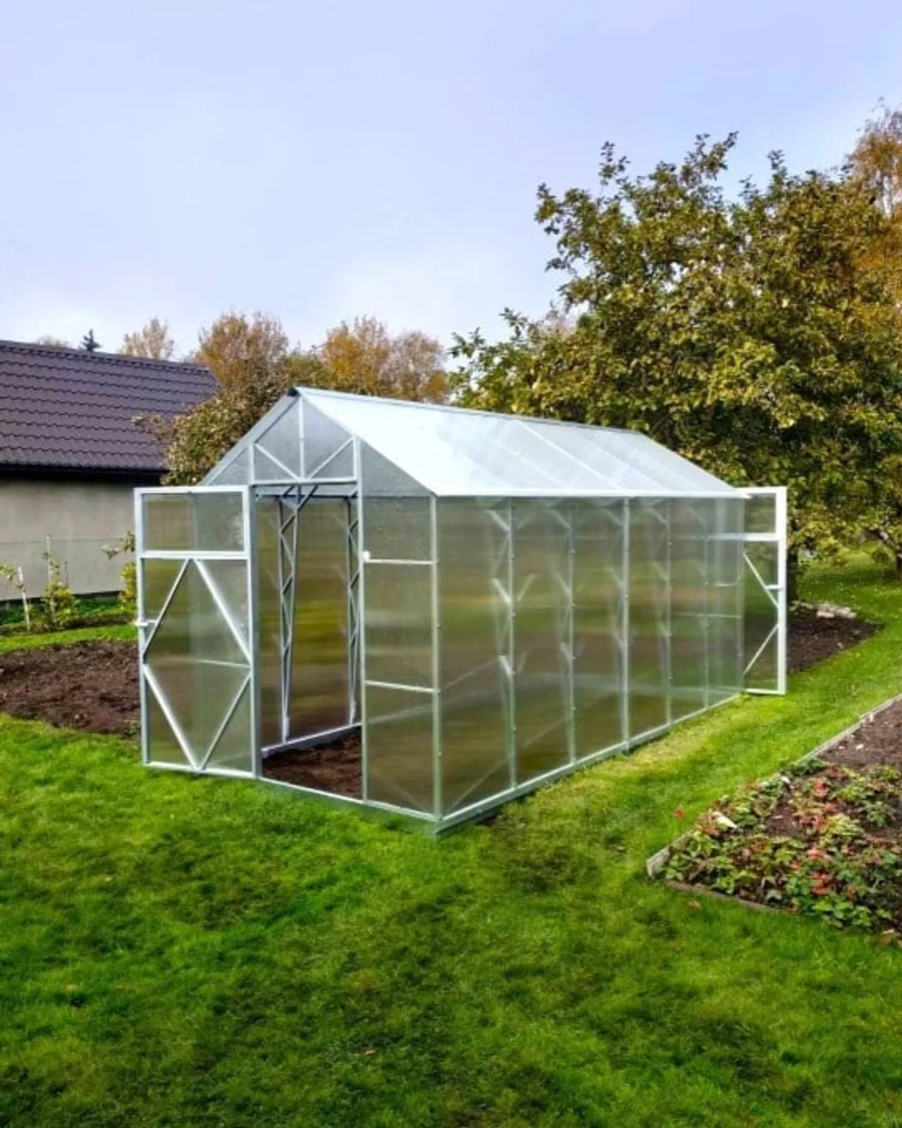 Växthus EcoSlider House 2,0 - 8,26 m² - galvaniserat stål - bild 2
