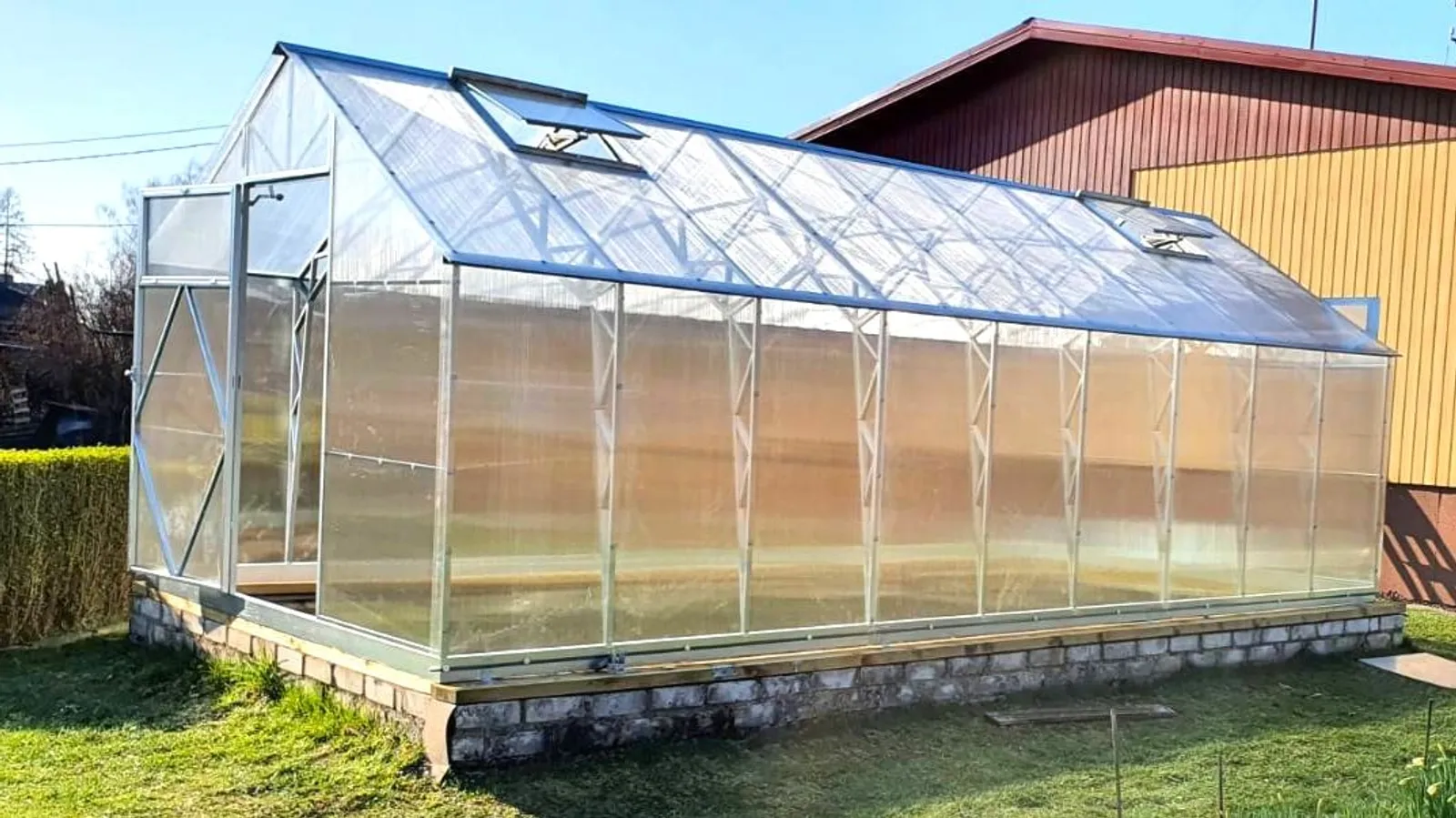 Växthus EcoSlider House 2,0 - 12,48 m² - galvaniserat stål - bild 7