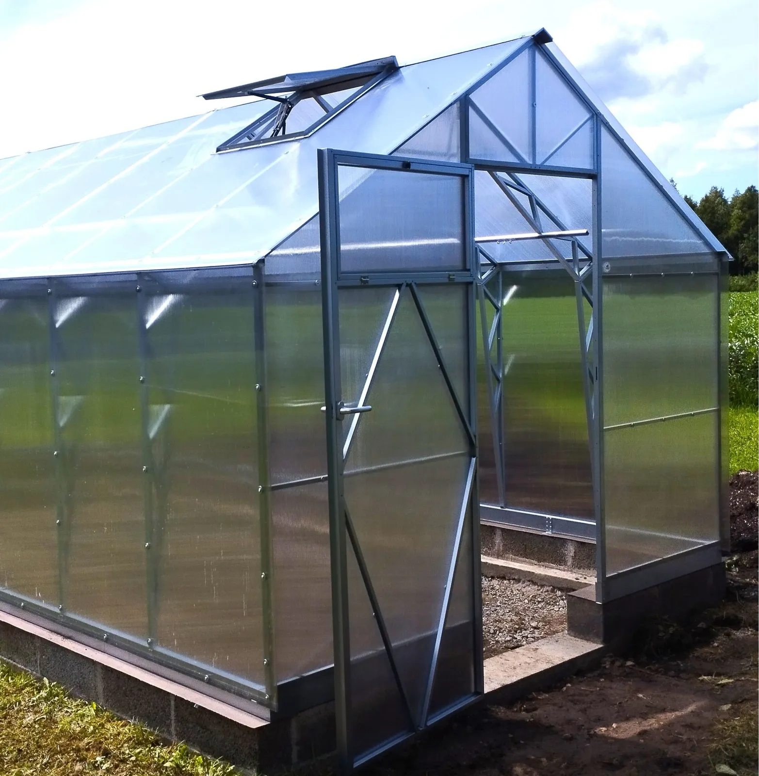 Växthus EcoSlider House 3,0 - 37,74 m² - galvaniserat stål - bild 4