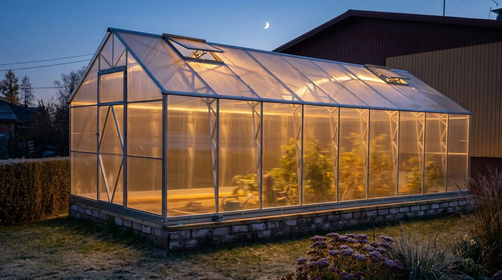 Växthus EcoSlider House 2,0 - 12,48 m² - galvaniserat stål - bild 3