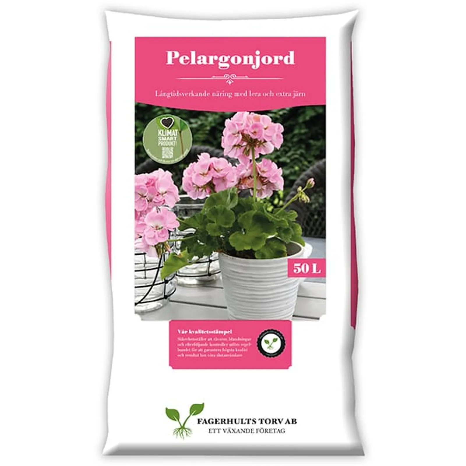 Pelargonjord Fagerhults, Pall 50l (45st)