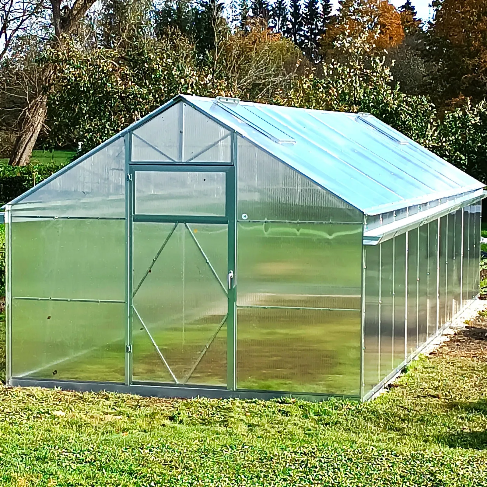 Växthus EcoSlider House 3,0 - 18,72 m² - galvaniserat stål - bild 4