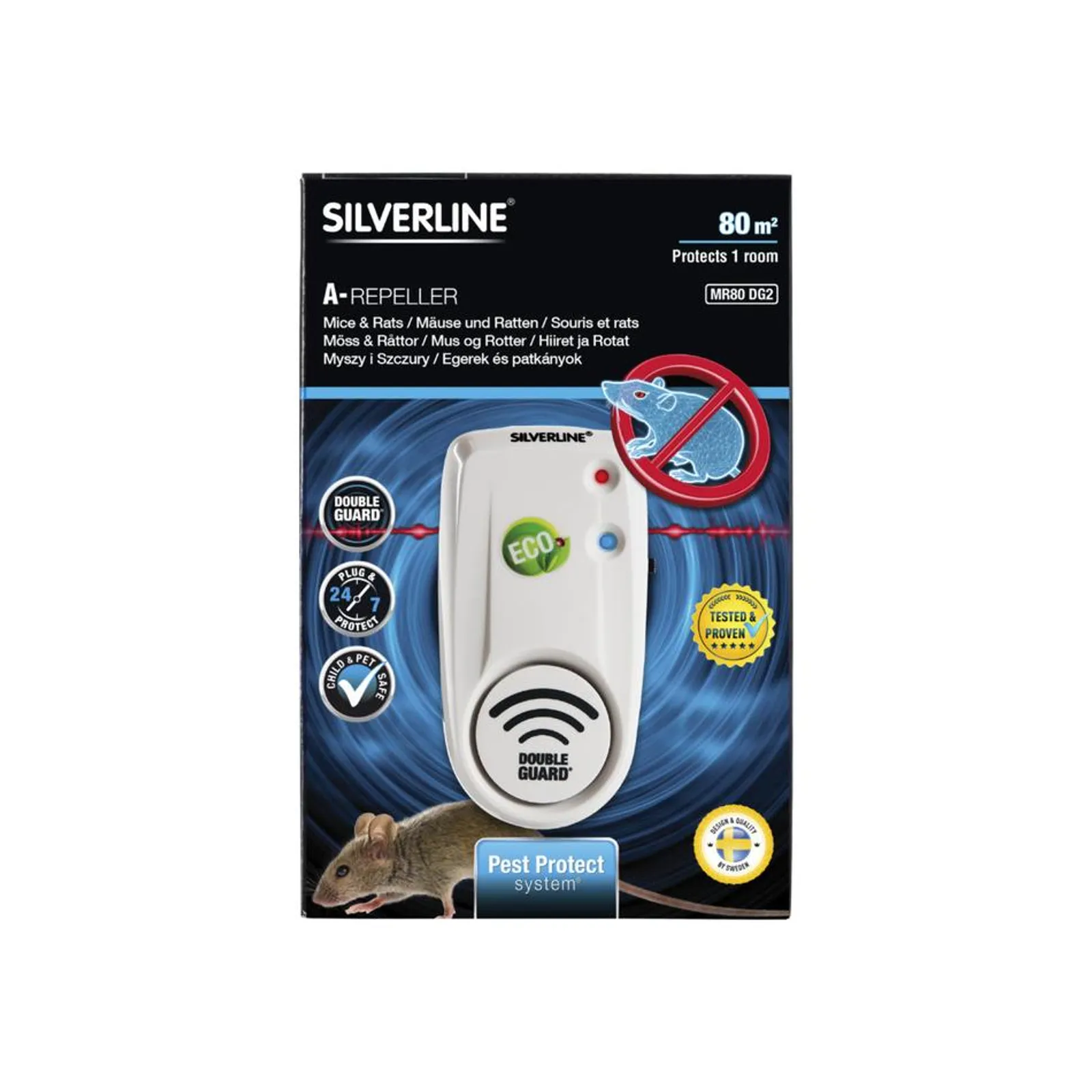 Avskräckare Silverline MR80 Dg2 Mus & Råtta — närbild