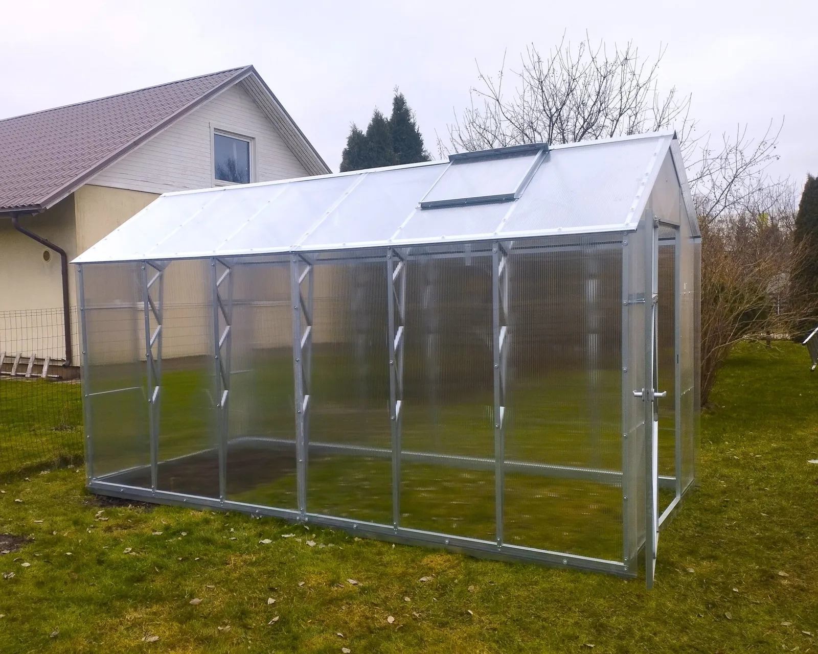 Växthus EcoSlider House 2,0 - 8,26 m² - galvaniserat stål - bild 6