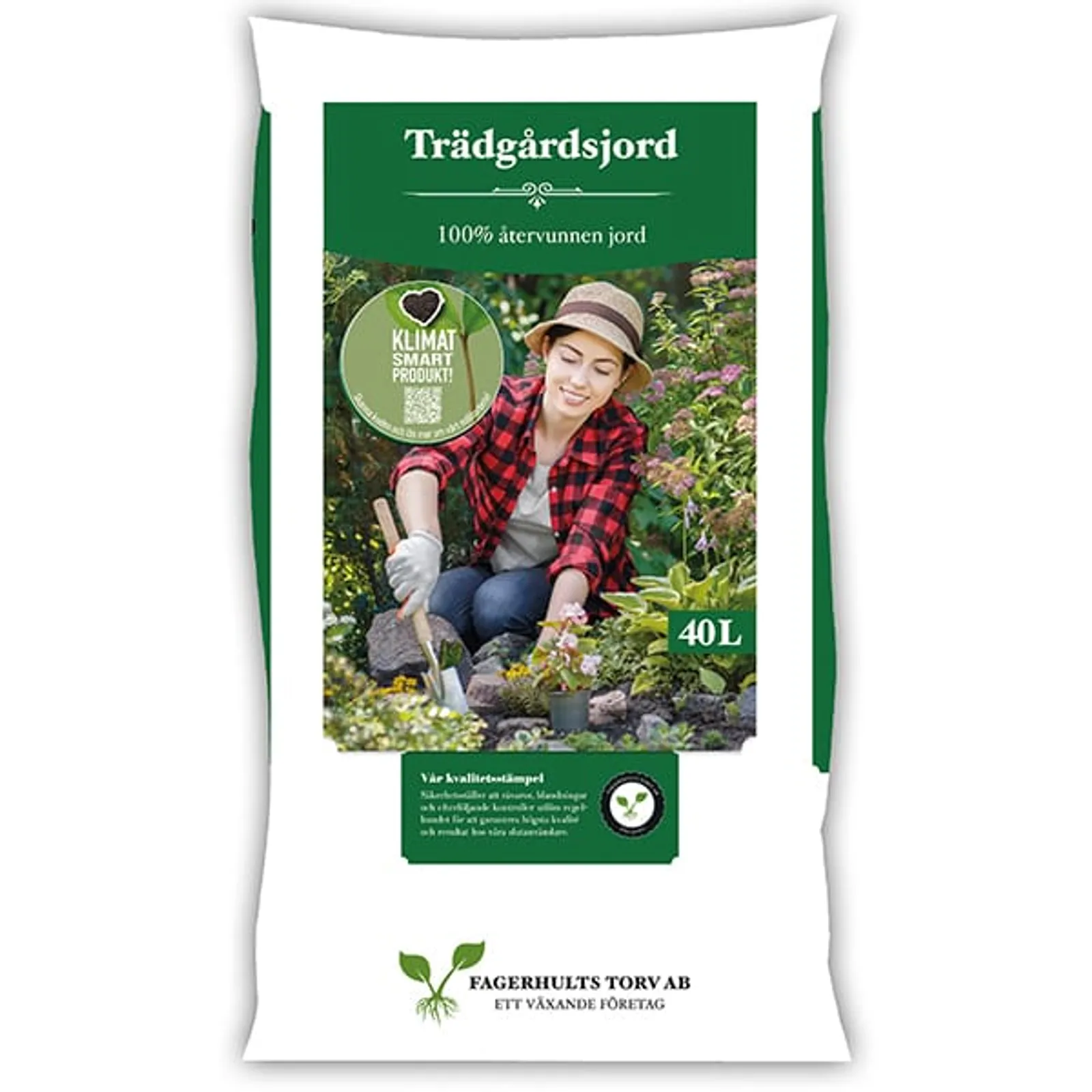 Trädgårdsjord Återvunnen Fagerhults, Pall 40l (45st)